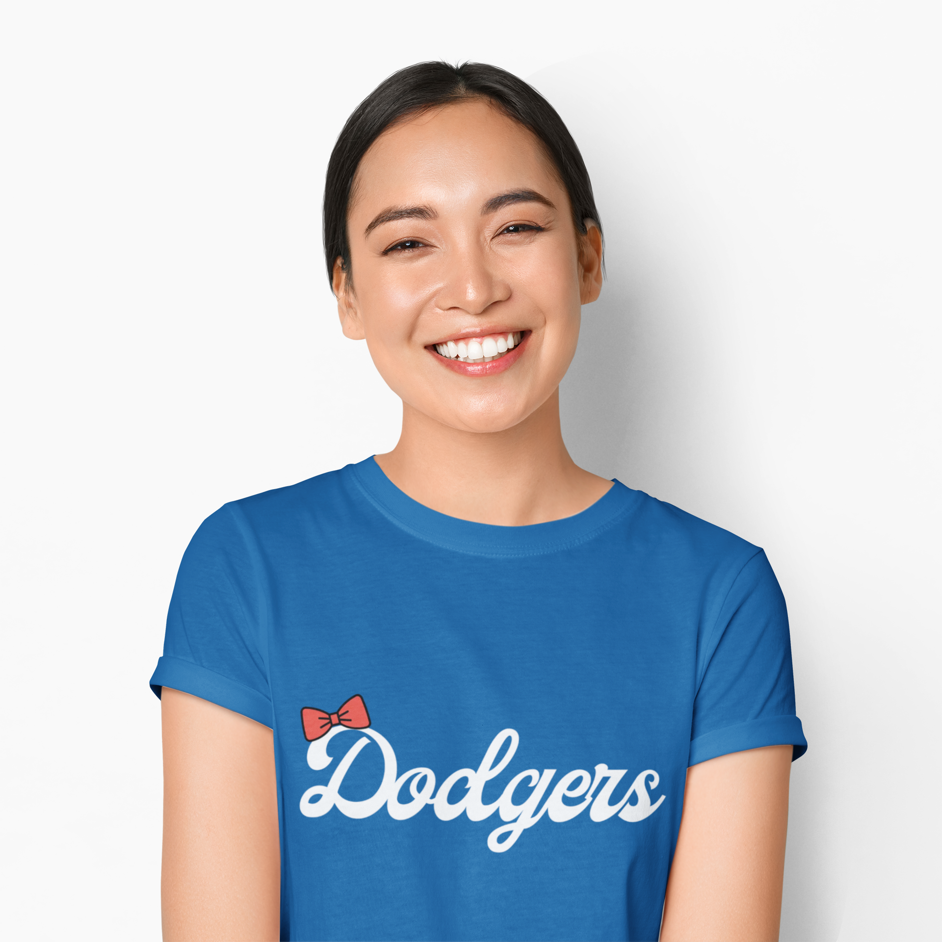 Dodgers Red Bow Women's Tee, Casual Graphic Top for Sports Fans, Perfect for Game Day, Gifting, Everyday Wear product thumbnail image Dodgers Red Bow Women's Tee, Casual Graphic Top for Sports Fans, Perfect for Game Day, Gifting, Everyday Wear product thumbnail image