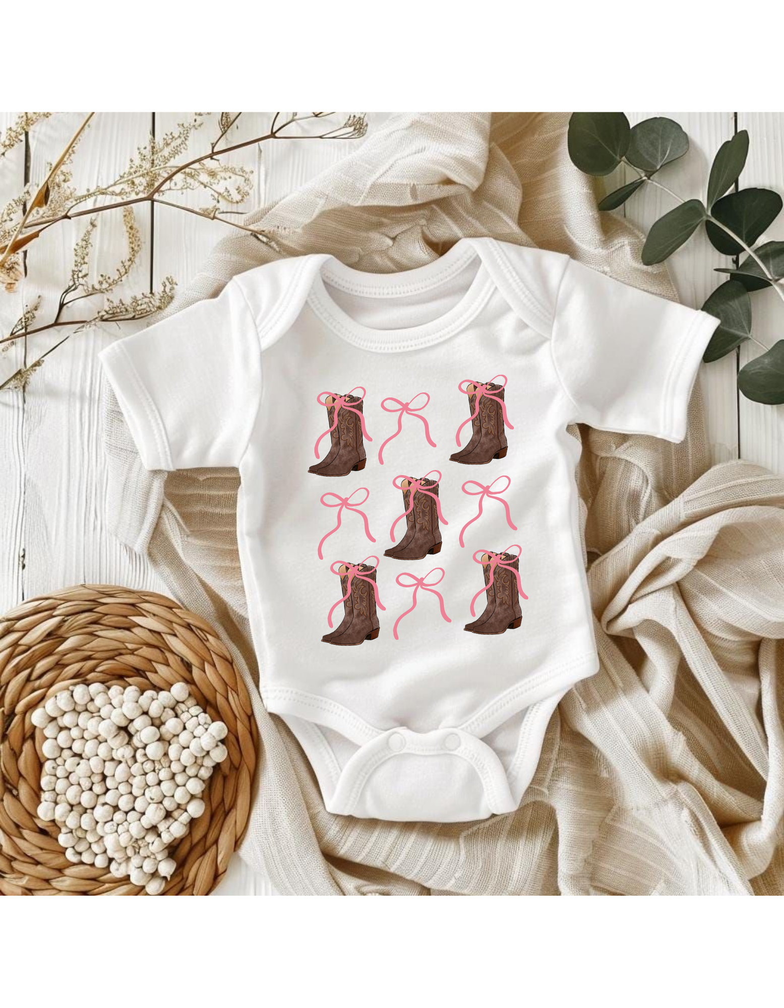 Cowgirl Baby Bodysuit - Adorable Infant Outfit for Baby Shows, Baby Showers, Birthday Gifts, Western-Themed Parties, Cute Baby Clothes product thumbnail image