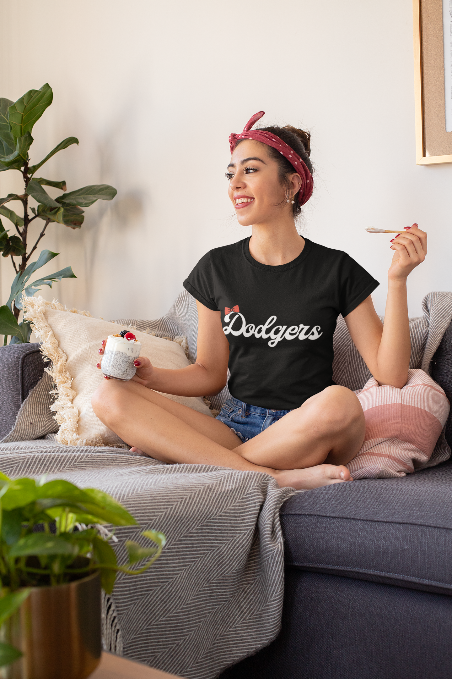 Dodgers Red Bow Women's Tee, Casual Graphic Top for Sports Fans, Perfect for Game Day, Gifting, Everyday Wear product thumbnail image Dodgers Red Bow Women's Tee, Casual Graphic Top for Sports Fans, Perfect for Game Day, Gifting, Everyday Wear product thumbnail image