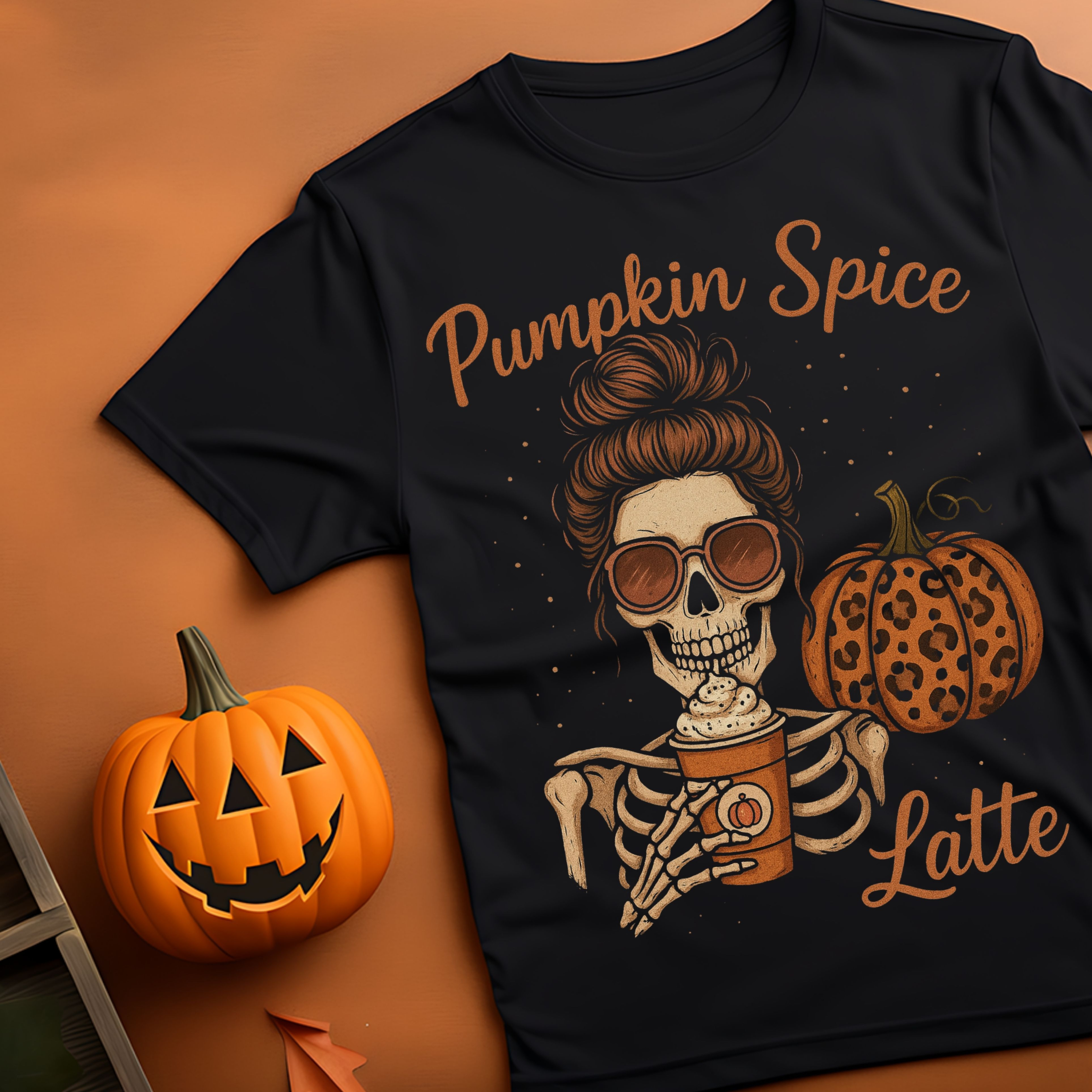 Pumpkin Spice Latte Unisex Tee, Cozy Fall Shirt, Halloween Vibes, Autumn Fashion, Gift for Coffee Lovers product thumbnail image