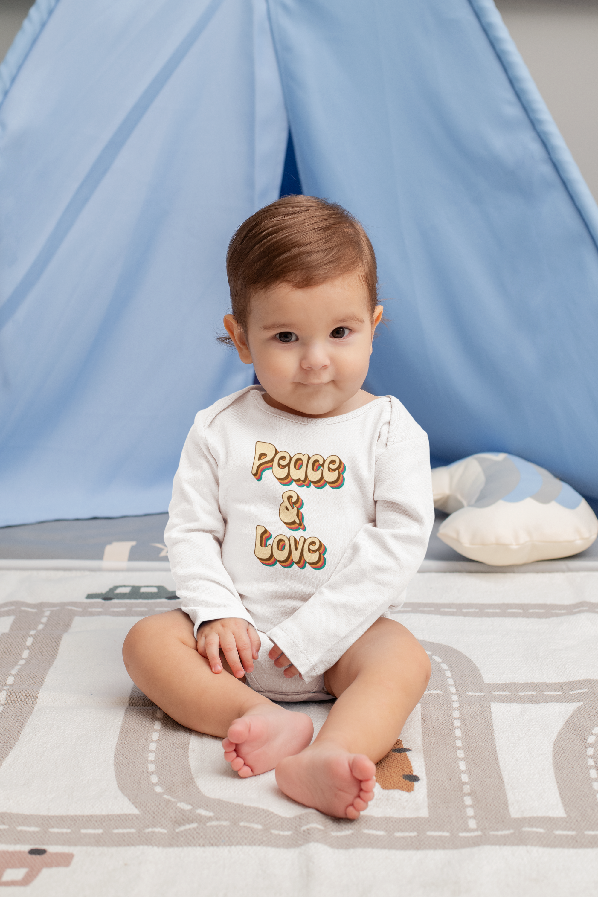Peace &amp; Love - Infant Long Sleeve Bodysuit product thumbnail image
