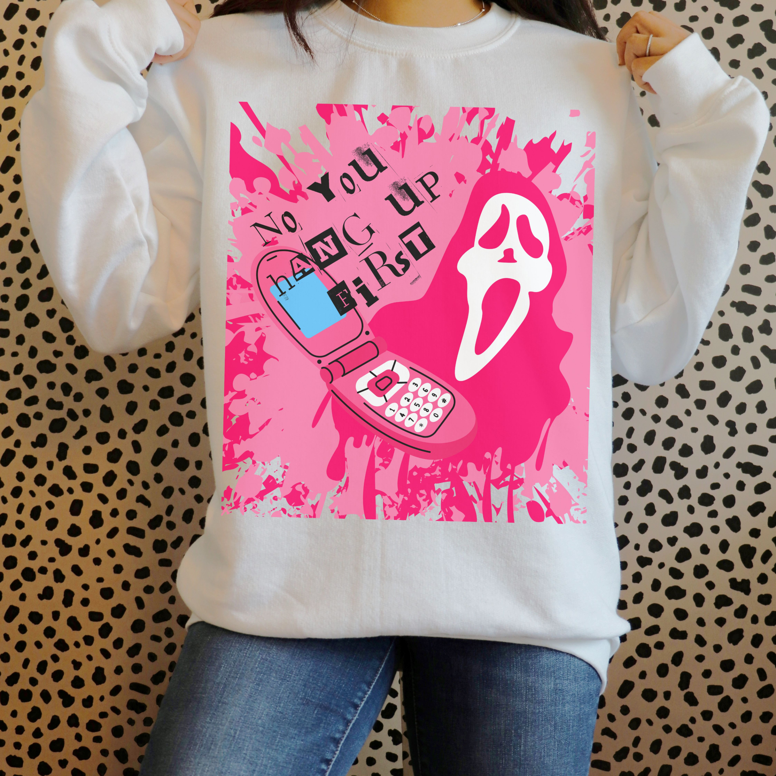 Scream Inspired Crewneck Sweatshirt, Cozy Unisex Apparel, Horror Movie Merchandise, Halloween Gift, Retro Graphic Hoodie