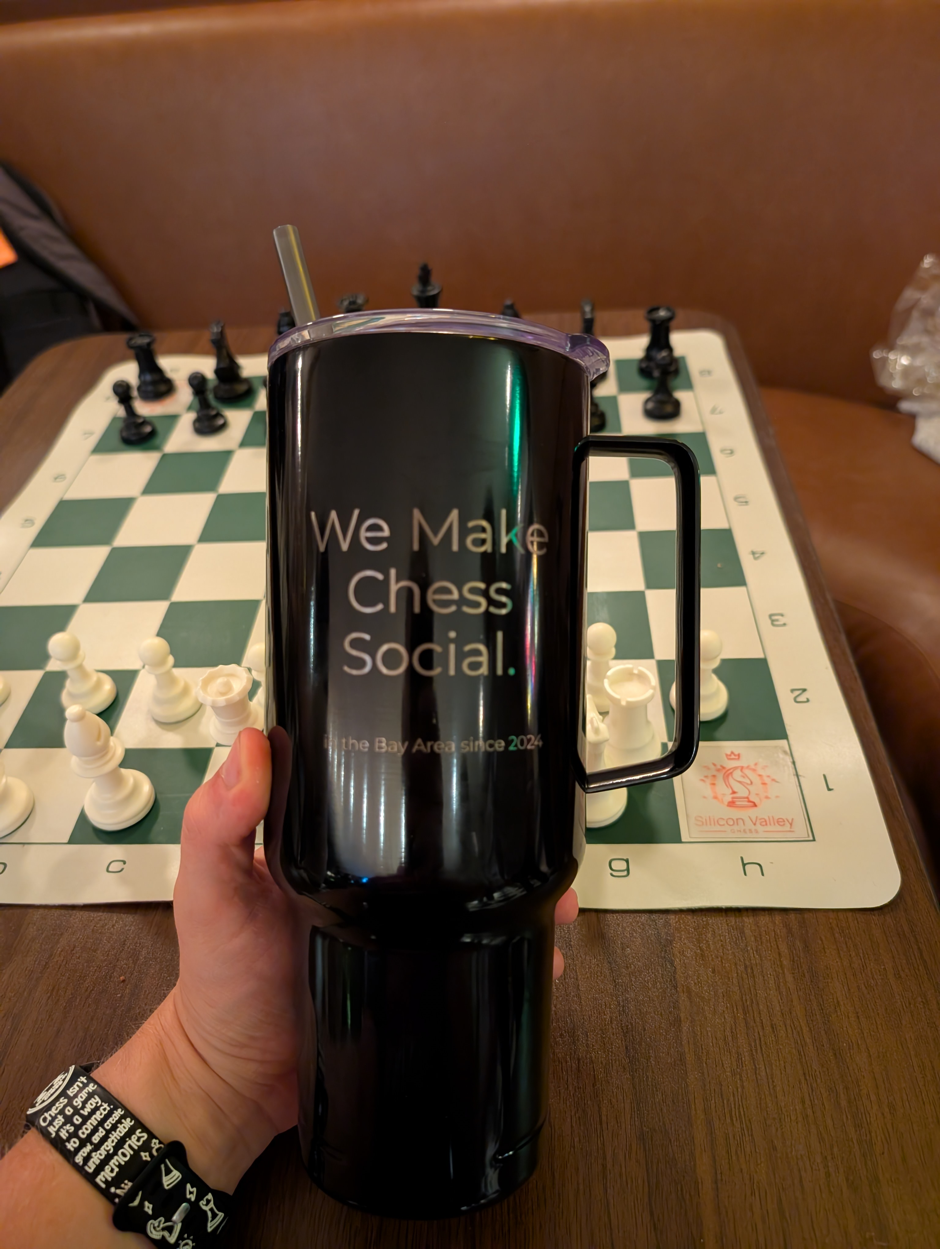 SV Chess Community 40oz Tumbler — We Make Chess Social product thumbnail image SV Chess Community 40oz Tumbler — We Make Chess Social product thumbnail image