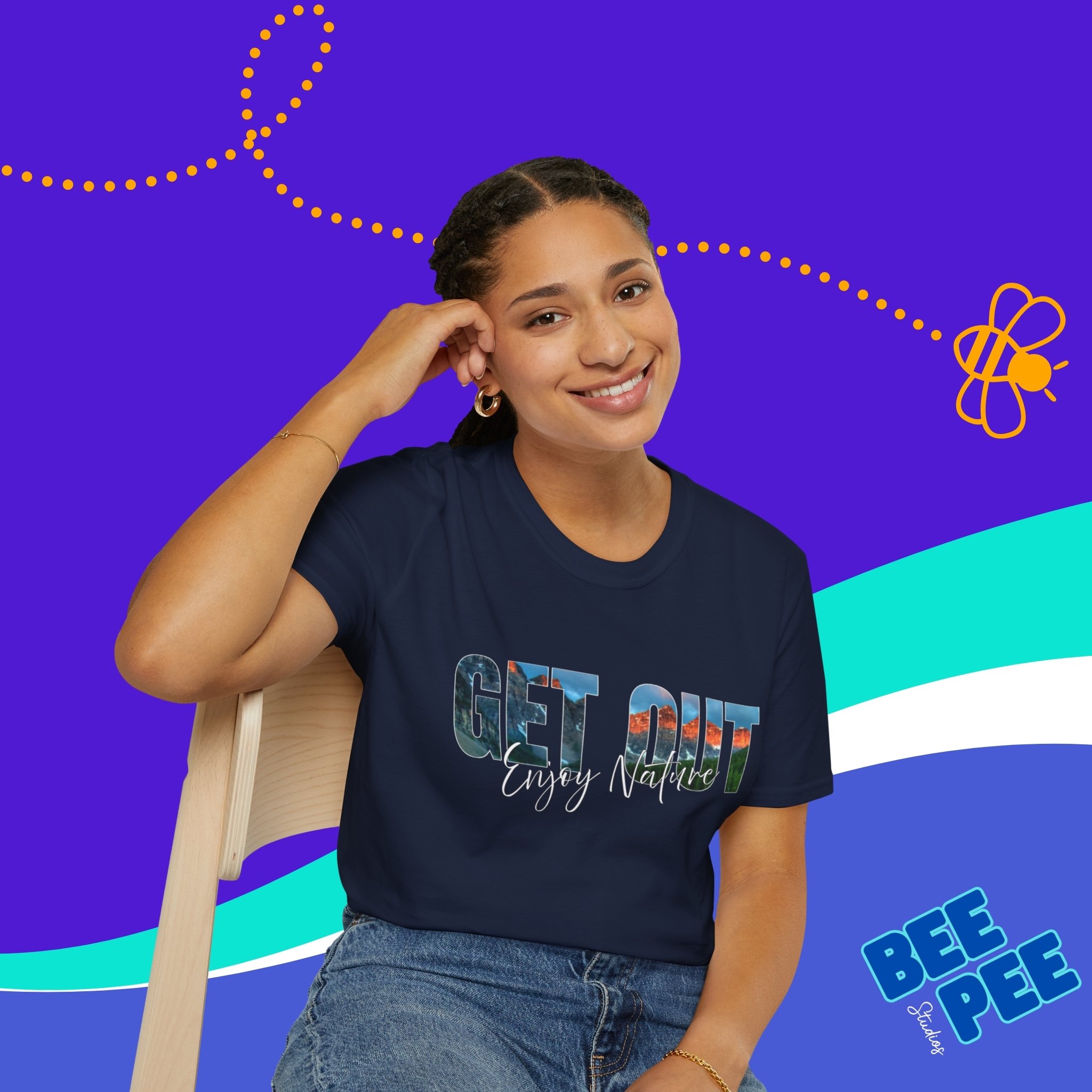 Graphic T-Shirt 'Get Out Enjoy Nature' product thumbnail image