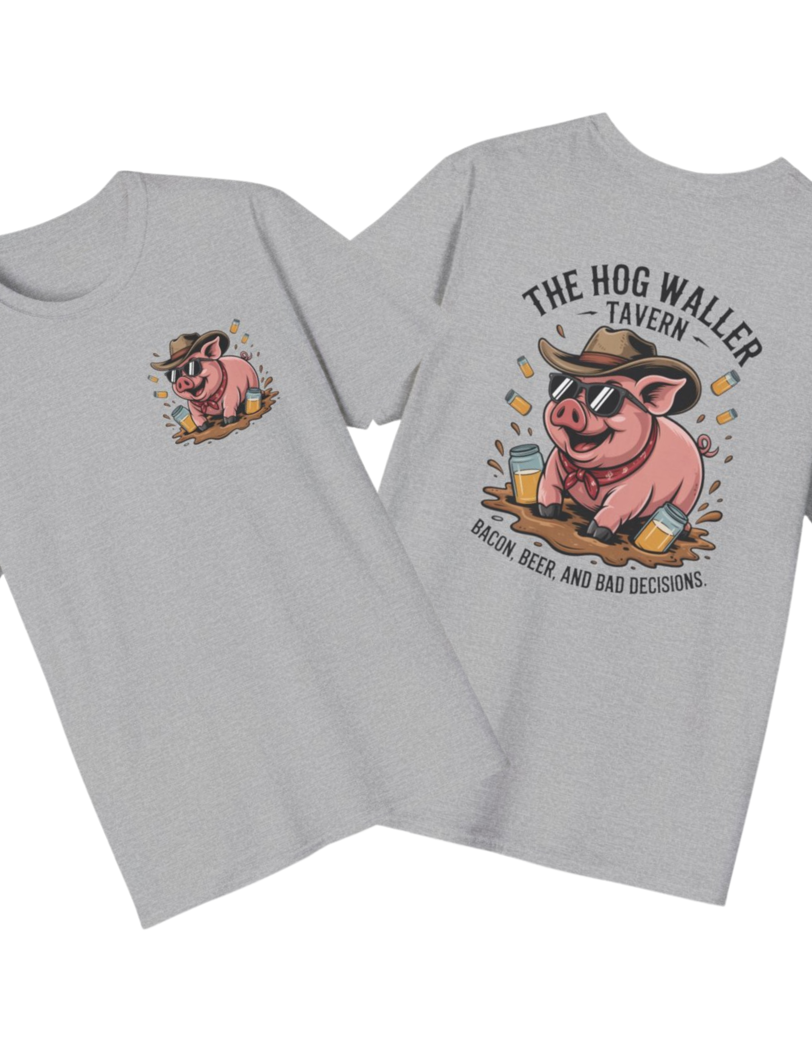 Fun BBQ Pig T-Shirt | Great Gift for Meat Lovers, BBQ Fans, Farmhouse Decor, Foodie Apparel