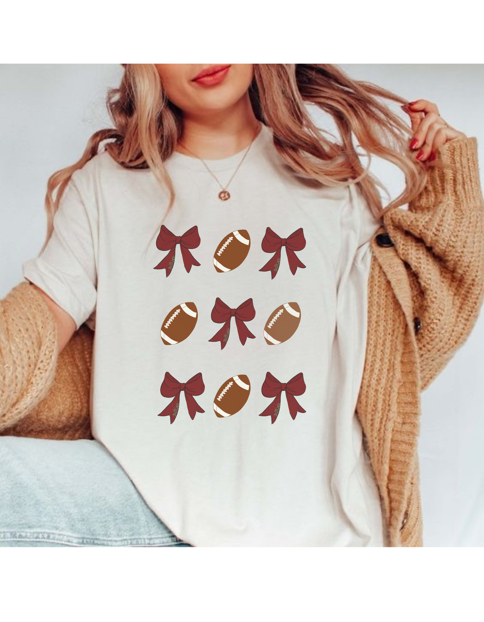 Bulldog Football & Bows Unisex Softstyle T-Shirt | Perfect for Game Day, Tailgating, Sports Events, Casual Wear product thumbnail image Bulldog Football & Bows Unisex Softstyle T-Shirt | Perfect for Game Day, Tailgating, Sports Events, Casual Wear product thumbnail image