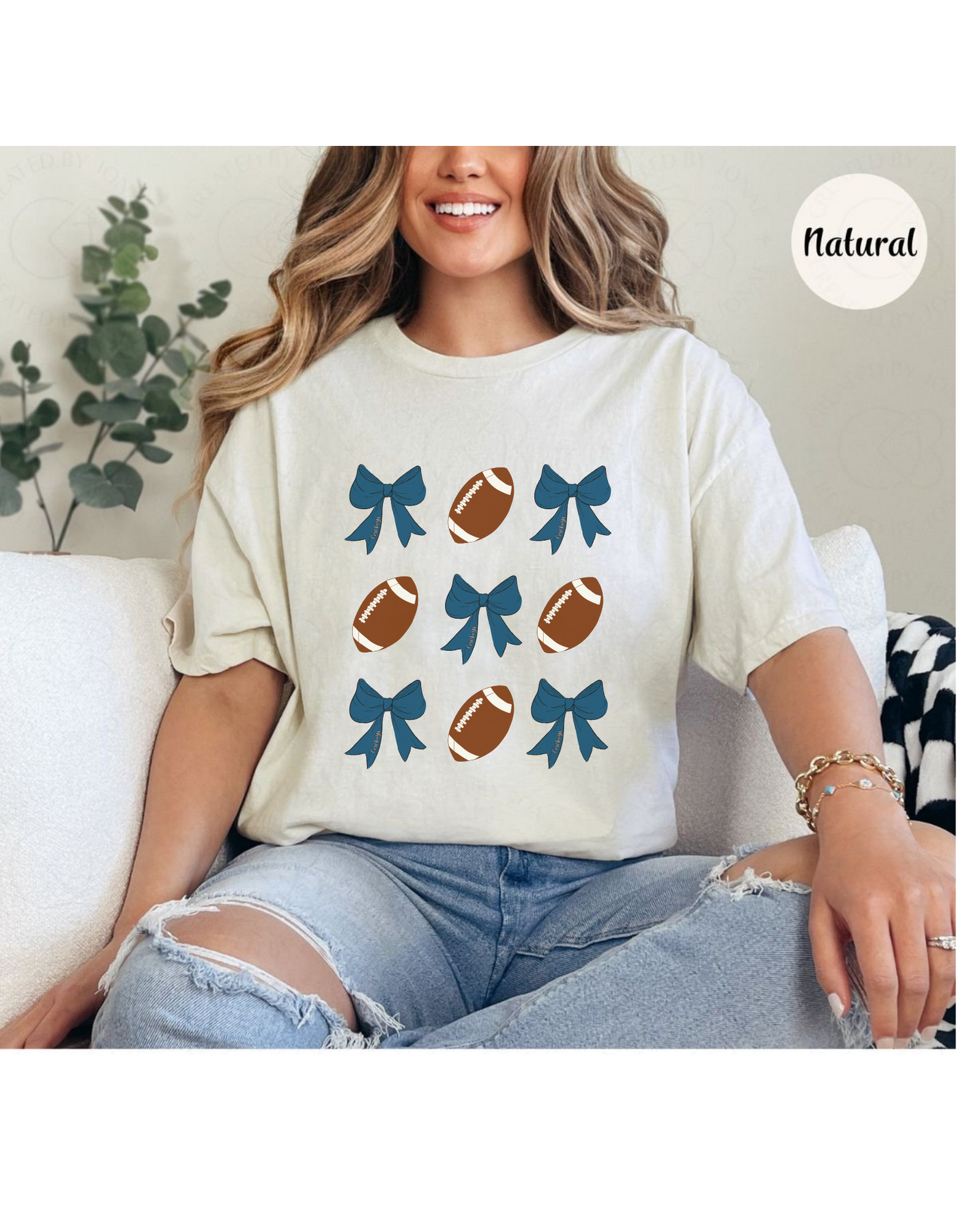 Dallas cowboys Football & Bows T-Shirt, Unisex Fashion Tee, Sporty Casual Wear, Gift for Fans, Game Day Outfit, Birthday Present product thumbnail image Dallas cowboys Football & Bows T-Shirt, Unisex Fashion Tee, Sporty Casual Wear, Gift for Fans, Game Day Outfit, Birthday Present product thumbnail image