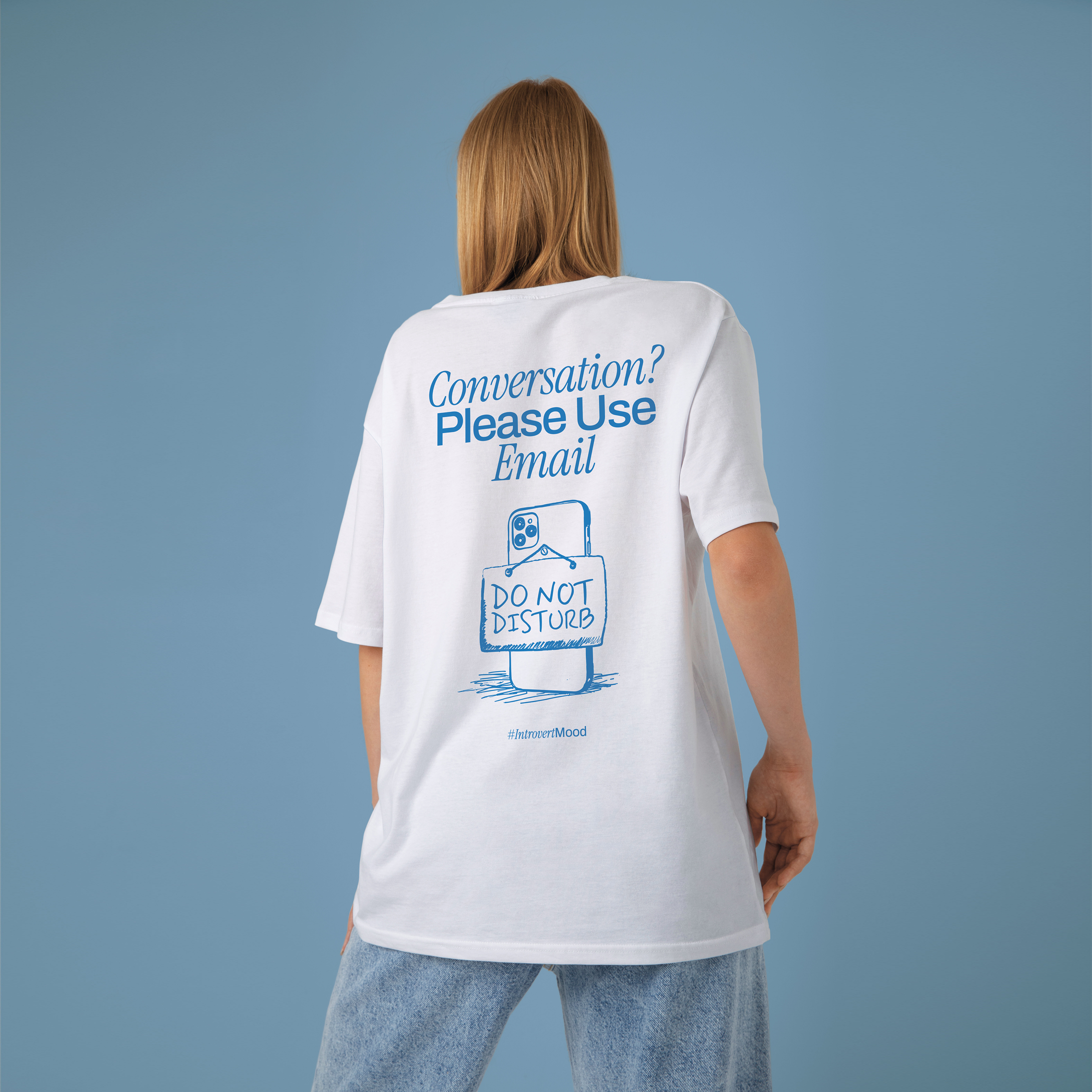 Conversation? Please Use Email | Unisex T-shirt | Front & back print product thumbnail image Conversation? Please Use Email | Unisex T-shirt | Front & back print product thumbnail image