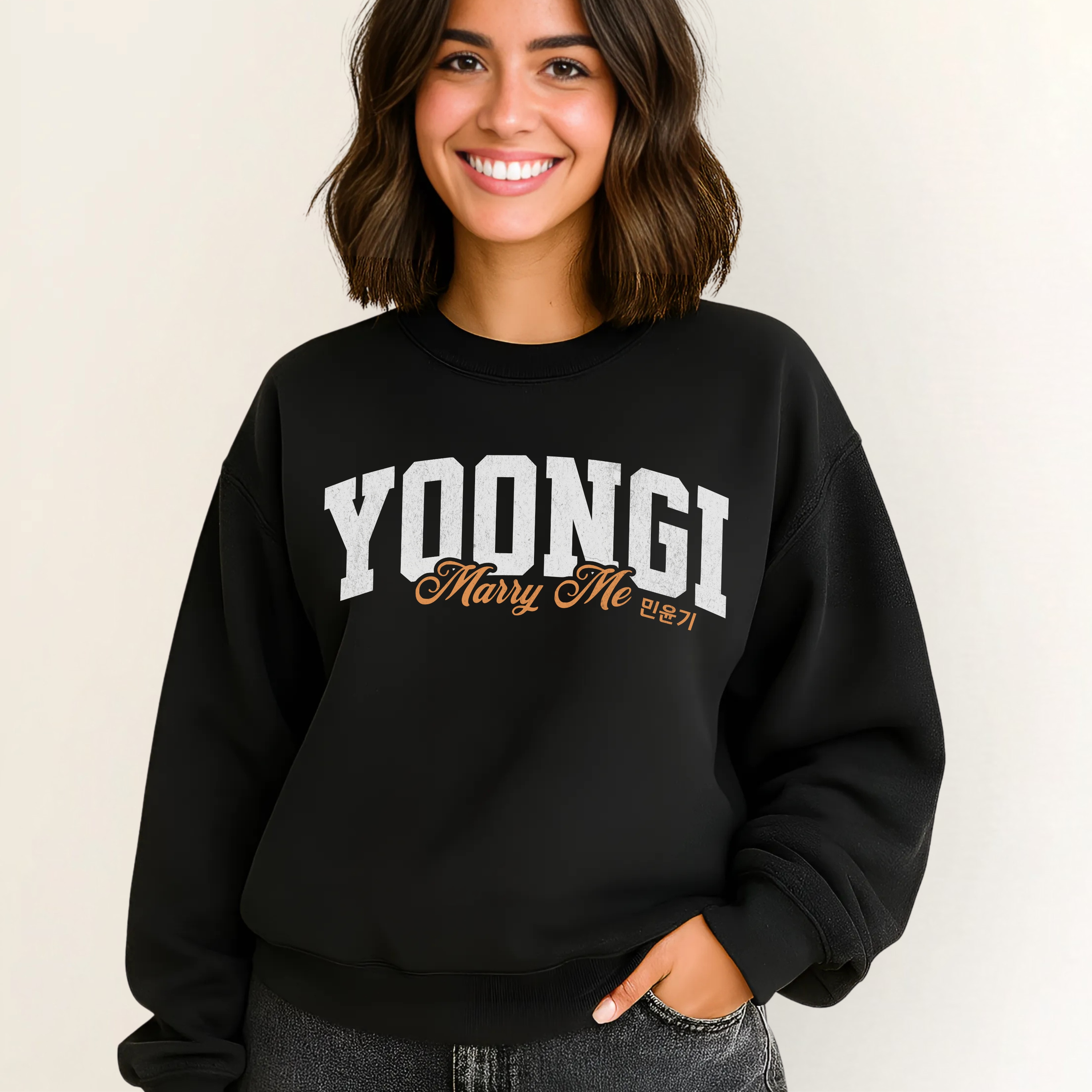 Yoongi Marry Me Unisex Sweatshirt product thumbnail image Yoongi Marry Me Unisex Sweatshirt product thumbnail image