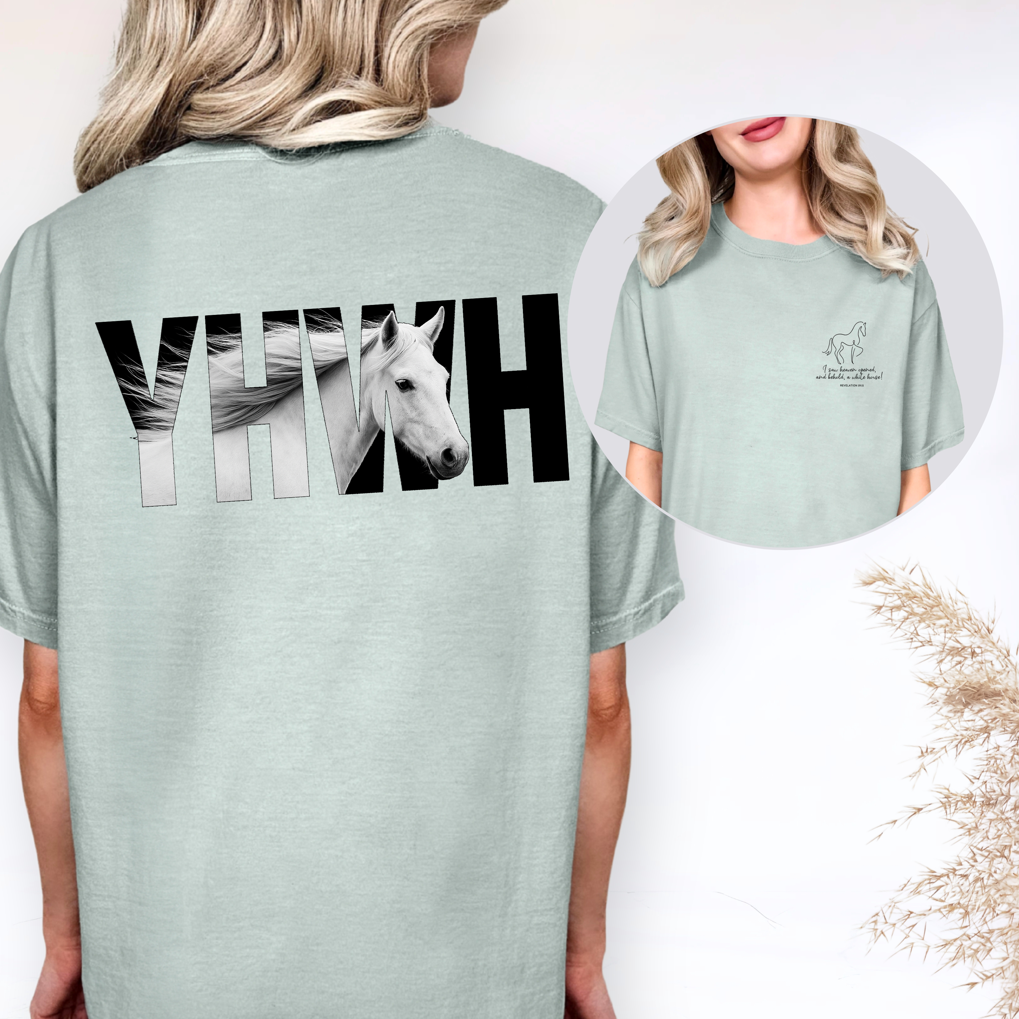 Comfort ColorsTee White Horse Shirt, Revelation 19 11 YHWH Tee Christian Gift for Horse Lover, Bible Verse Graphic Faith Shirt Jesus Tshirt product thumbnail image Comfort ColorsTee White Horse Shirt, Revelation 19 11 YHWH Tee Christian Gift for Horse Lover, Bible Verse Graphic Faith Shirt Jesus Tshirt product thumbnail image