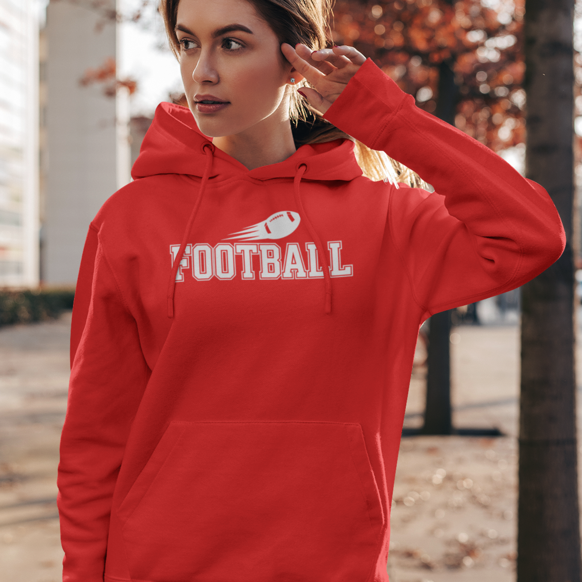 Football Hoodie - Bold Sporty Unisex Sweatshirt for Players, Fans, Coaches, Parents