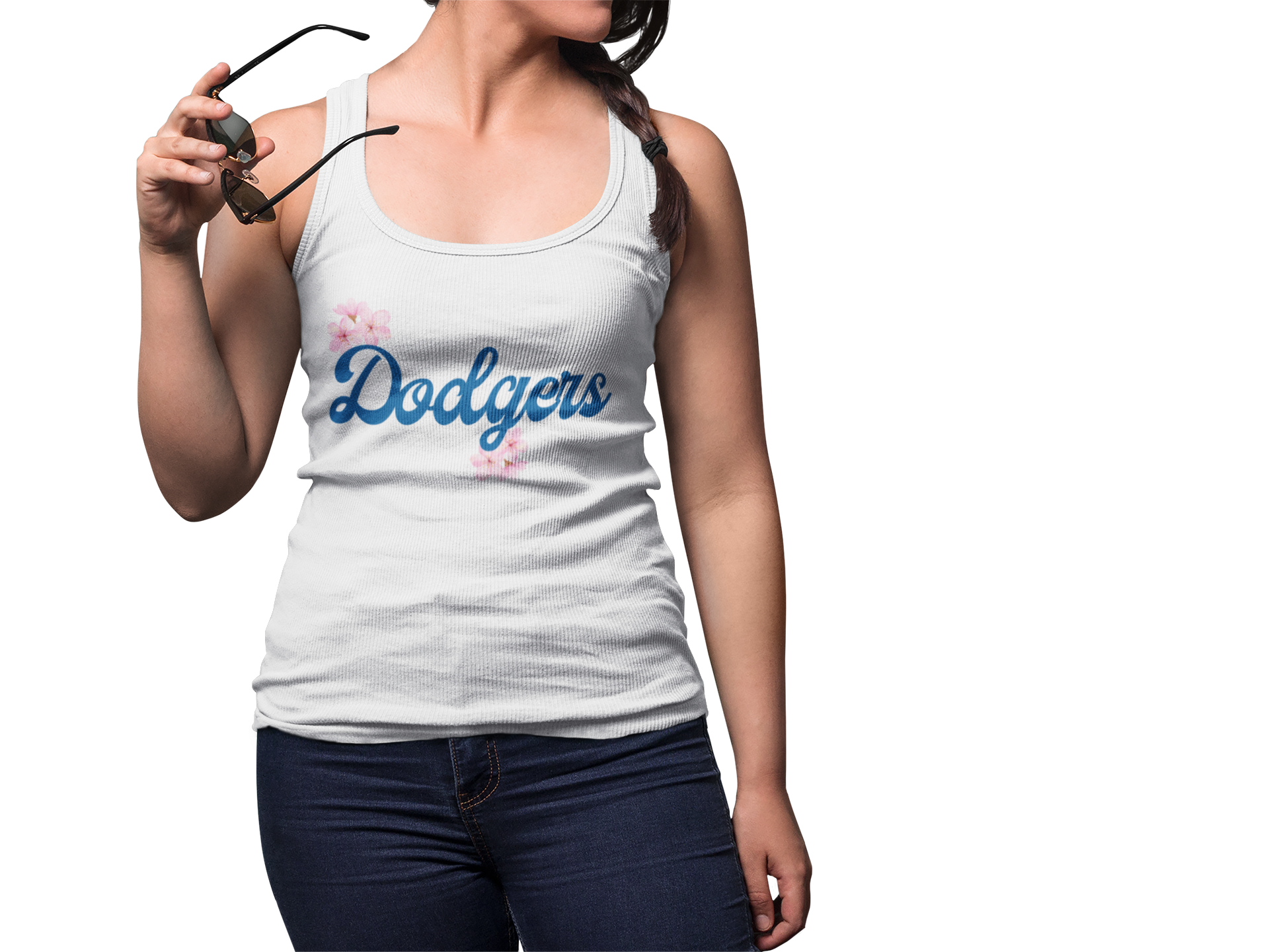 Los Angeles Dodgers Women's Racerback Tank Top - Sporty Summer Tee, Casual Wear, Gift for Fans, Game Day Apparel, Soft Cotton Top product thumbnail image
