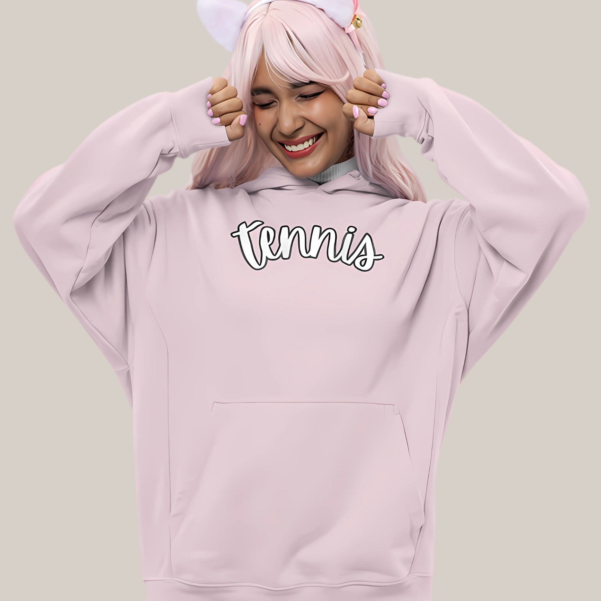 Tennis Vibes Hoodie, Unisex Sweatshirt, Perfect for Athletes, Gift for Tennis Lovers, Stylish Apparel, Cozy Streetwear