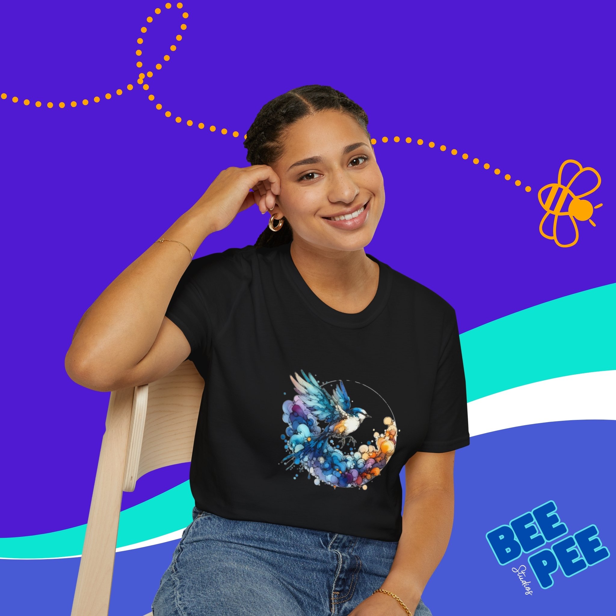 Watercolor Sparrow Graphic T-Shirt product thumbnail image Watercolor Sparrow Graphic T-Shirt product thumbnail image