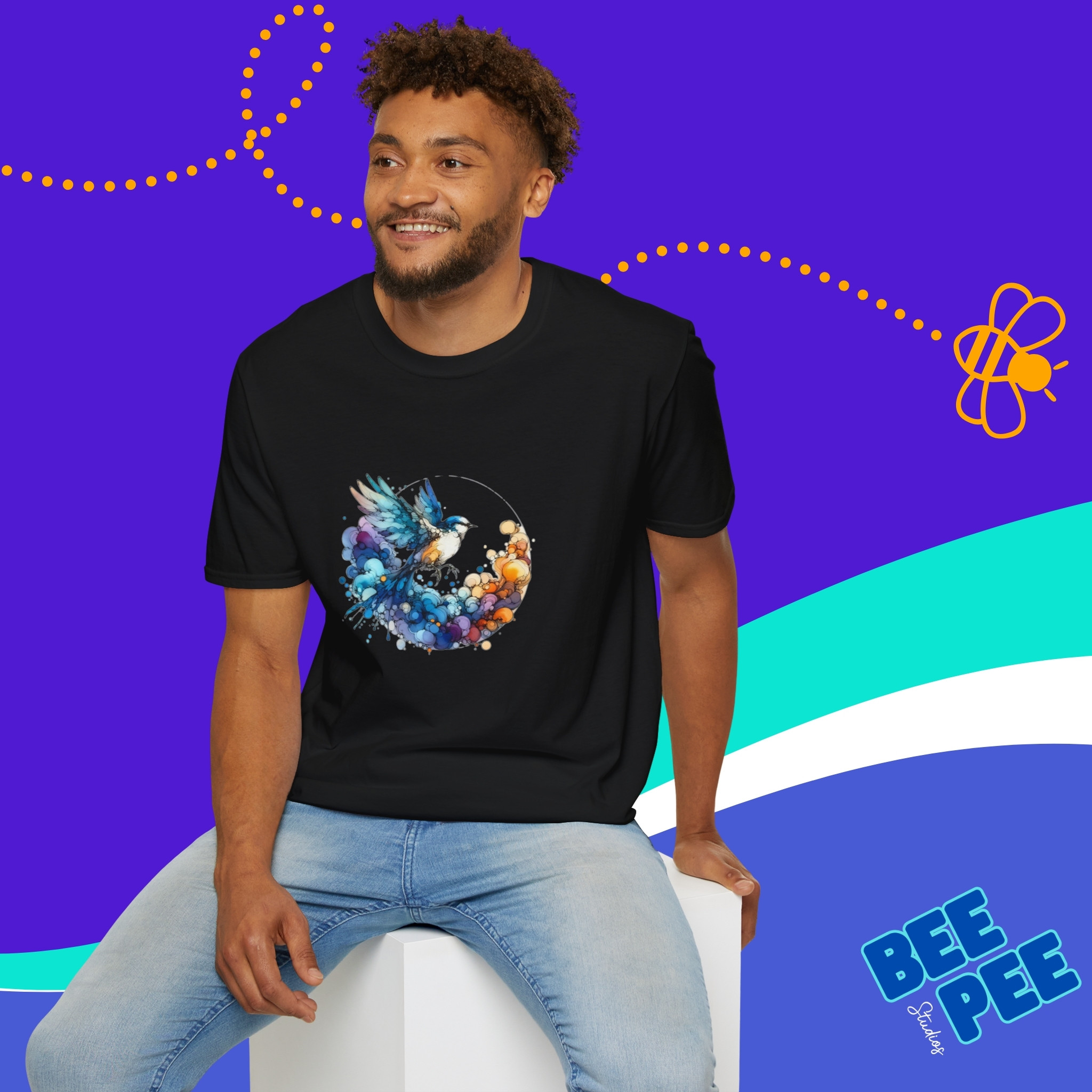 Watercolor Sparrow Graphic T-Shirt product thumbnail image