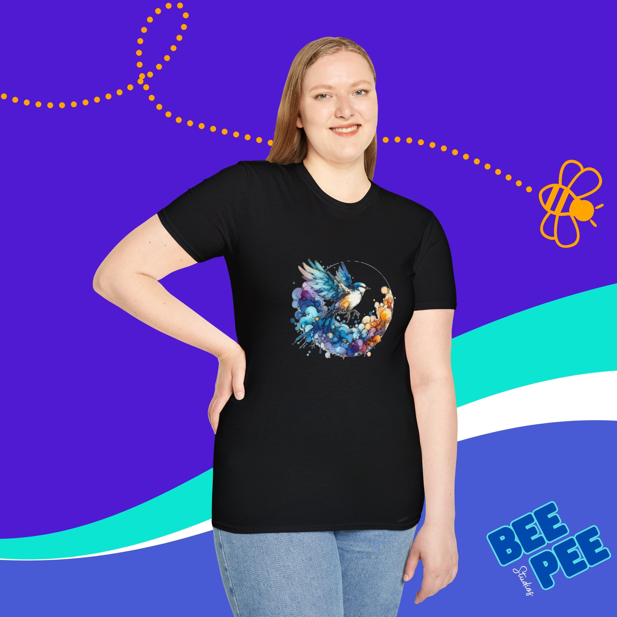 Watercolor Sparrow Graphic T-Shirt product thumbnail image Watercolor Sparrow Graphic T-Shirt product thumbnail image