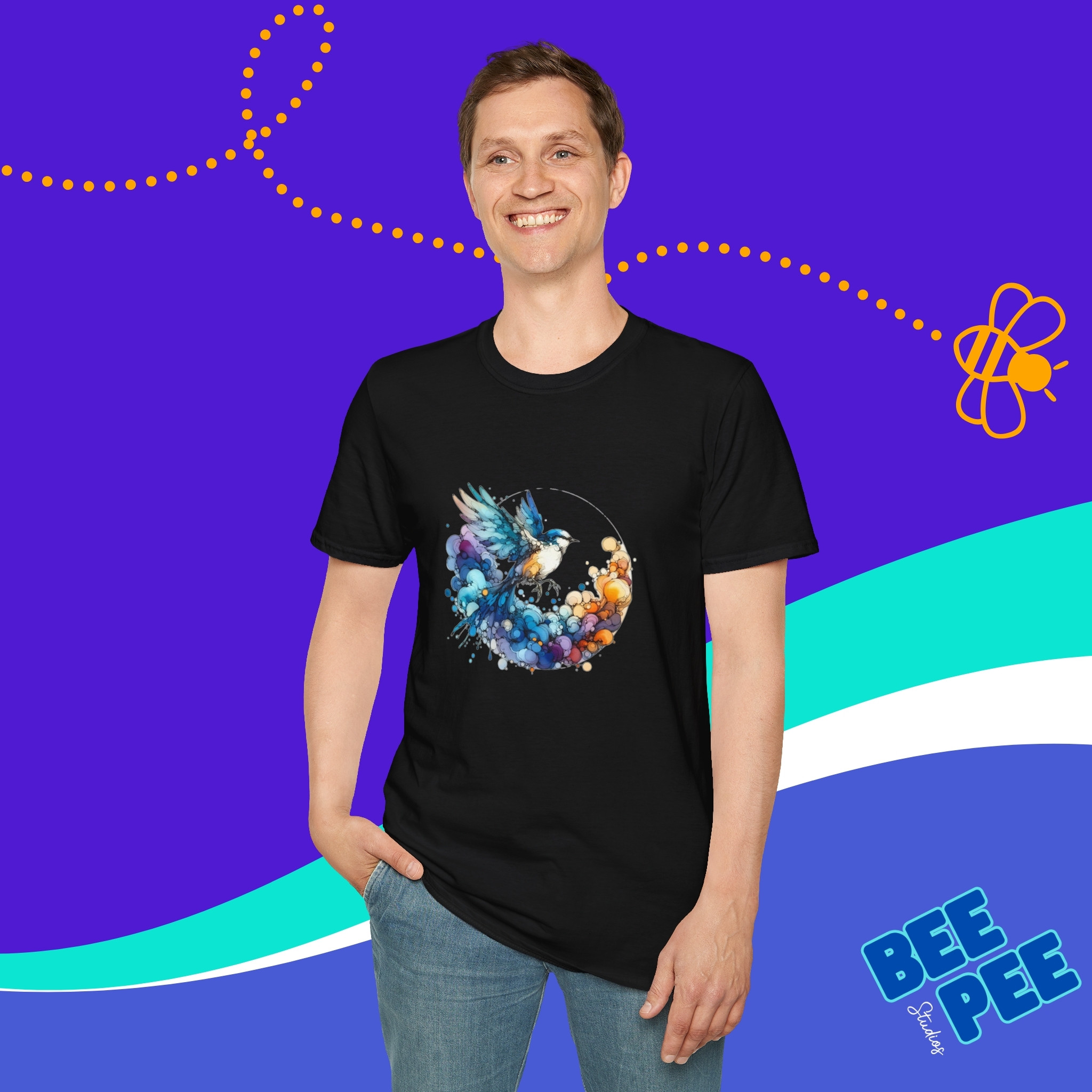 Watercolor Sparrow Graphic T-Shirt product thumbnail image