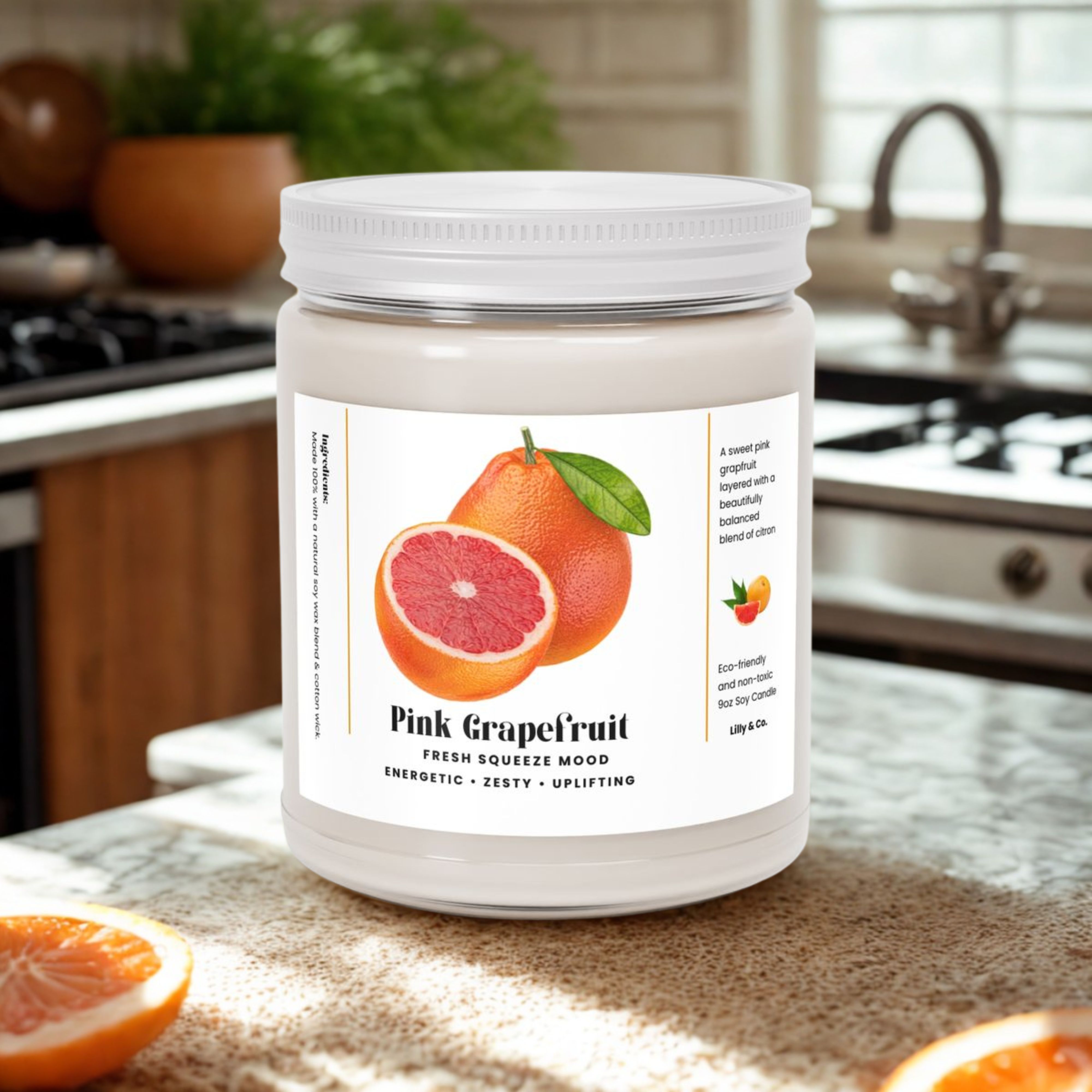 Fresh Squeeze Mood- Pink Grapefruit Scented Candle - 9oz product thumbnail image Fresh Squeeze Mood- Pink Grapefruit Scented Candle - 9oz product thumbnail image