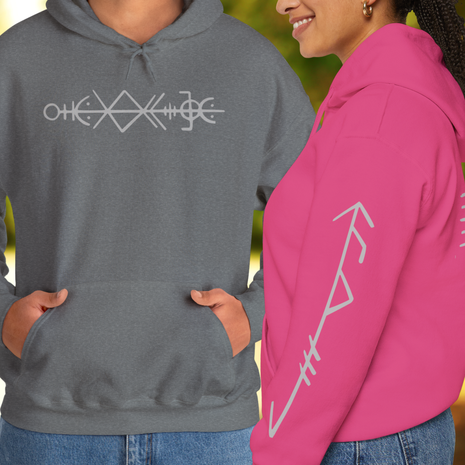 Mystical Symbols Unisex Hoodie, Comfortable Sweatshirt for Astrology Lovers, Perfect Gift for Birthdays, Cosmic Vibes, Everyday Wear product thumbnail image