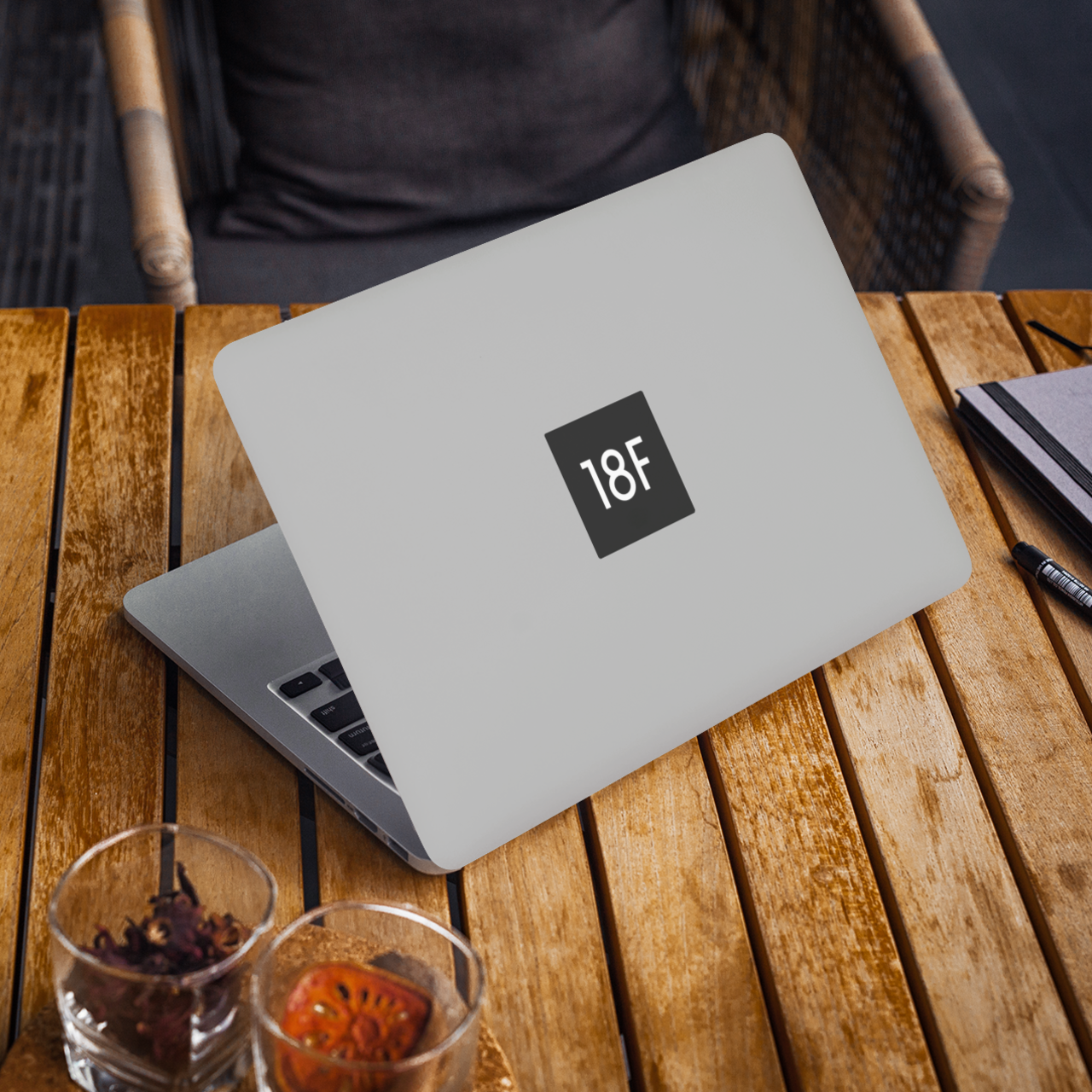 18F Square Sticker