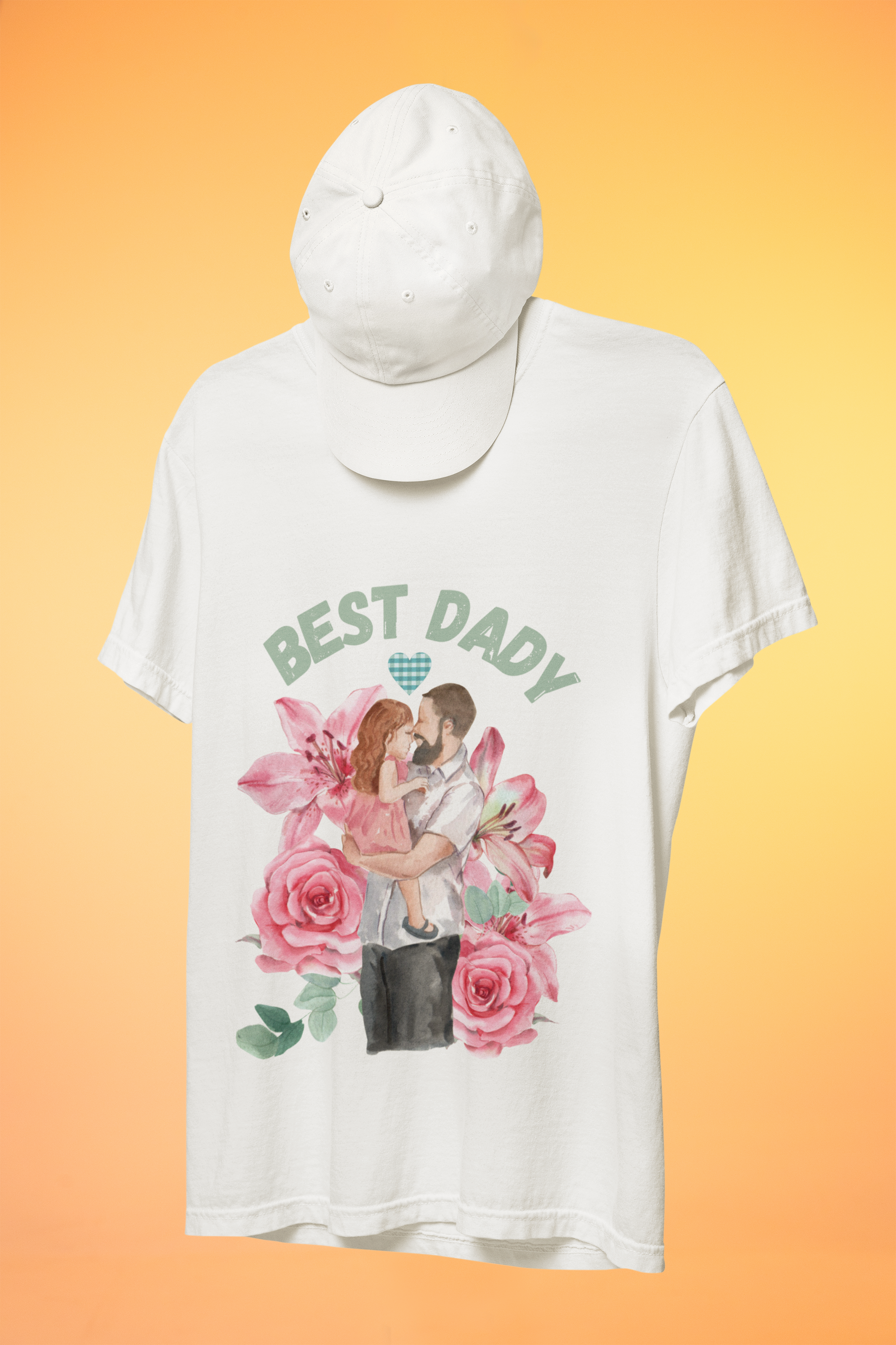 Retro flowers Best Daddy Floral T-shirt, Unisex Gift for Father’s Day, Dad Birthday Shirt, Casual Everyday Wear, Gift for New Dads product thumbnail image