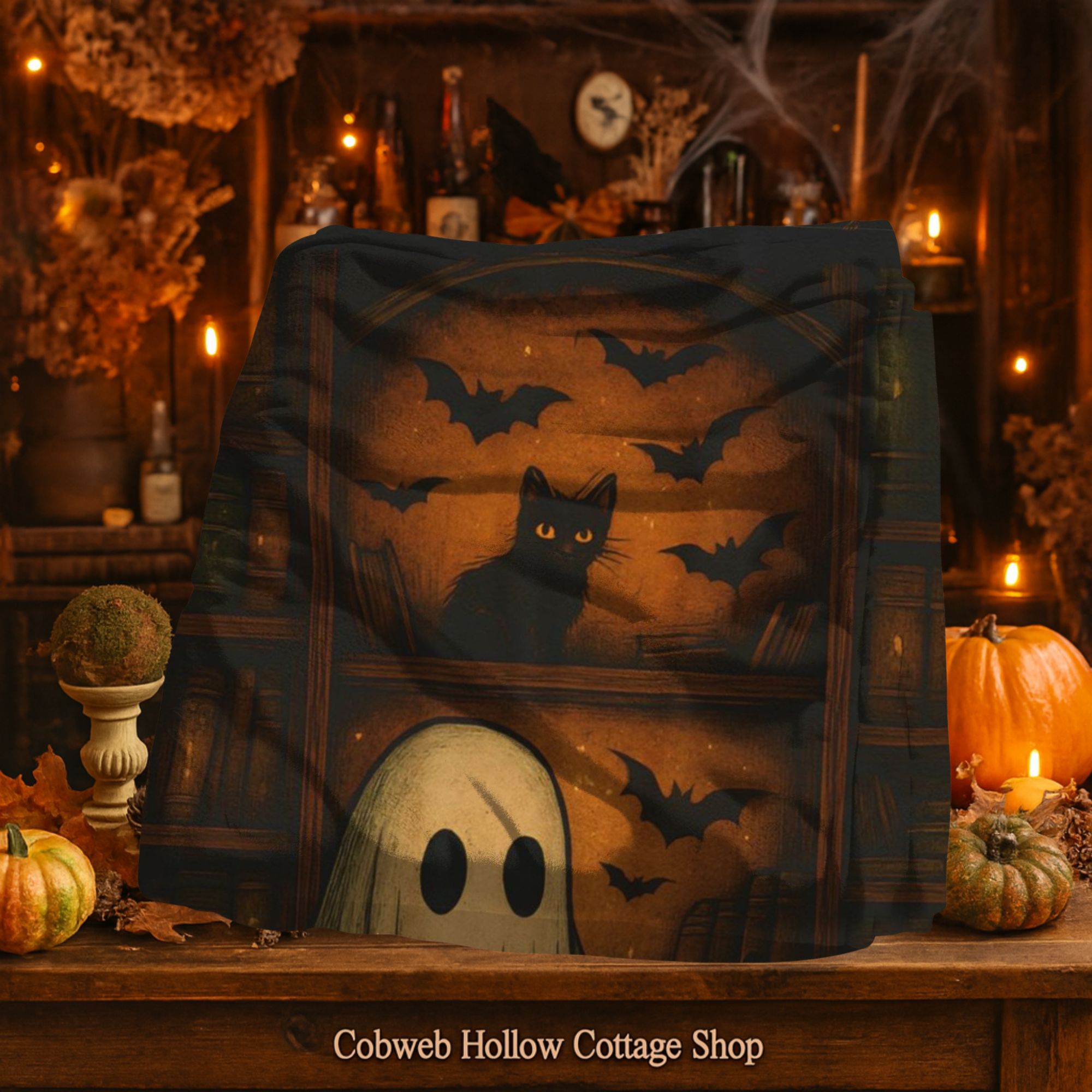 Ghost Reading Plush Blanket product thumbnail image