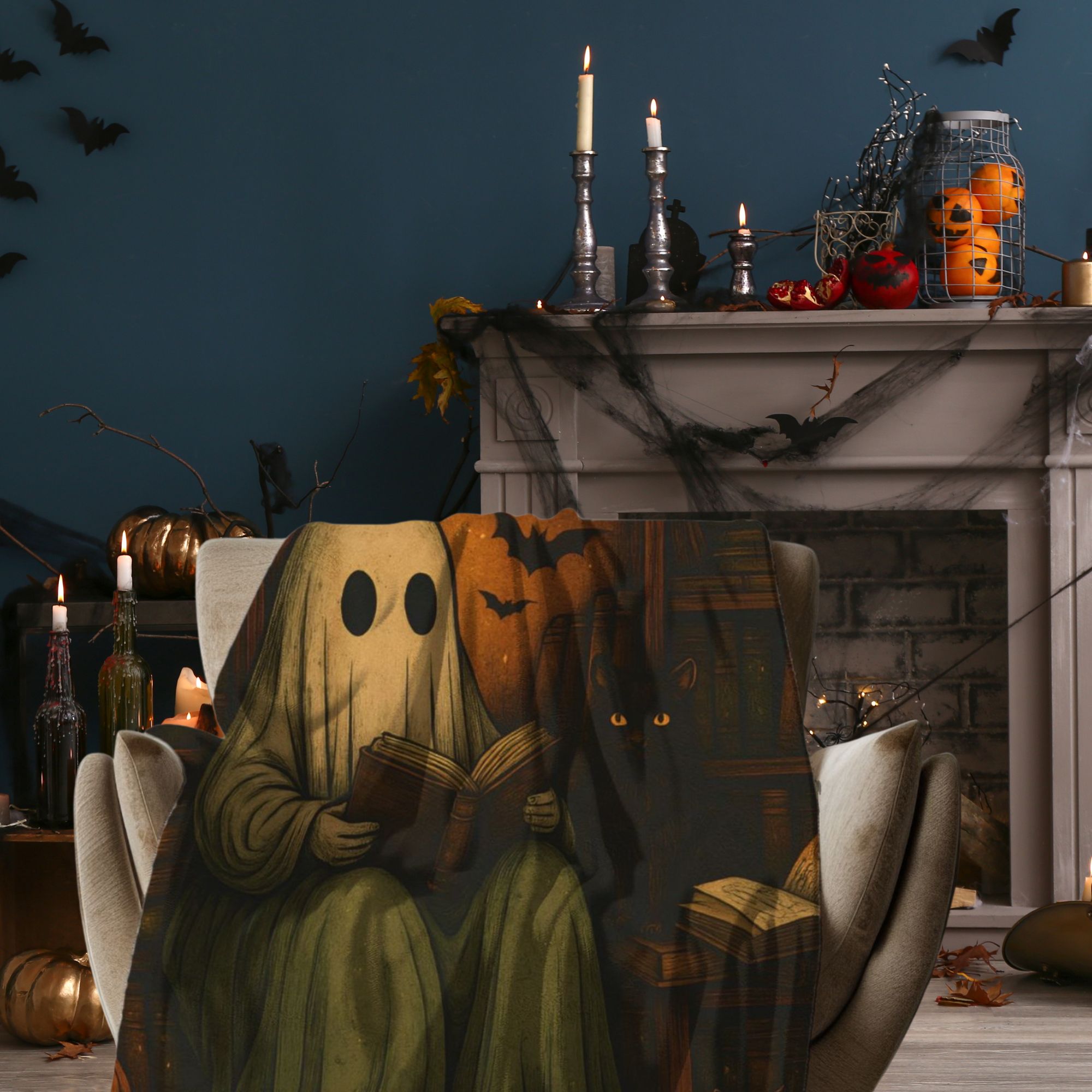 Ghost Reading Plush Blanket product thumbnail image