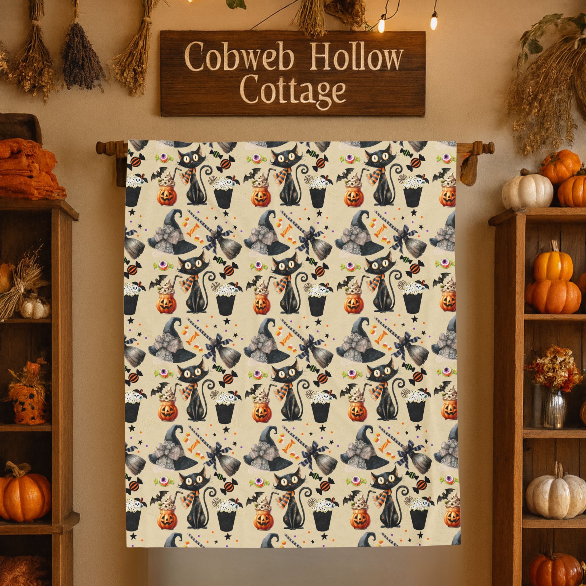 Plush Blanket - Witchy Brews Design
