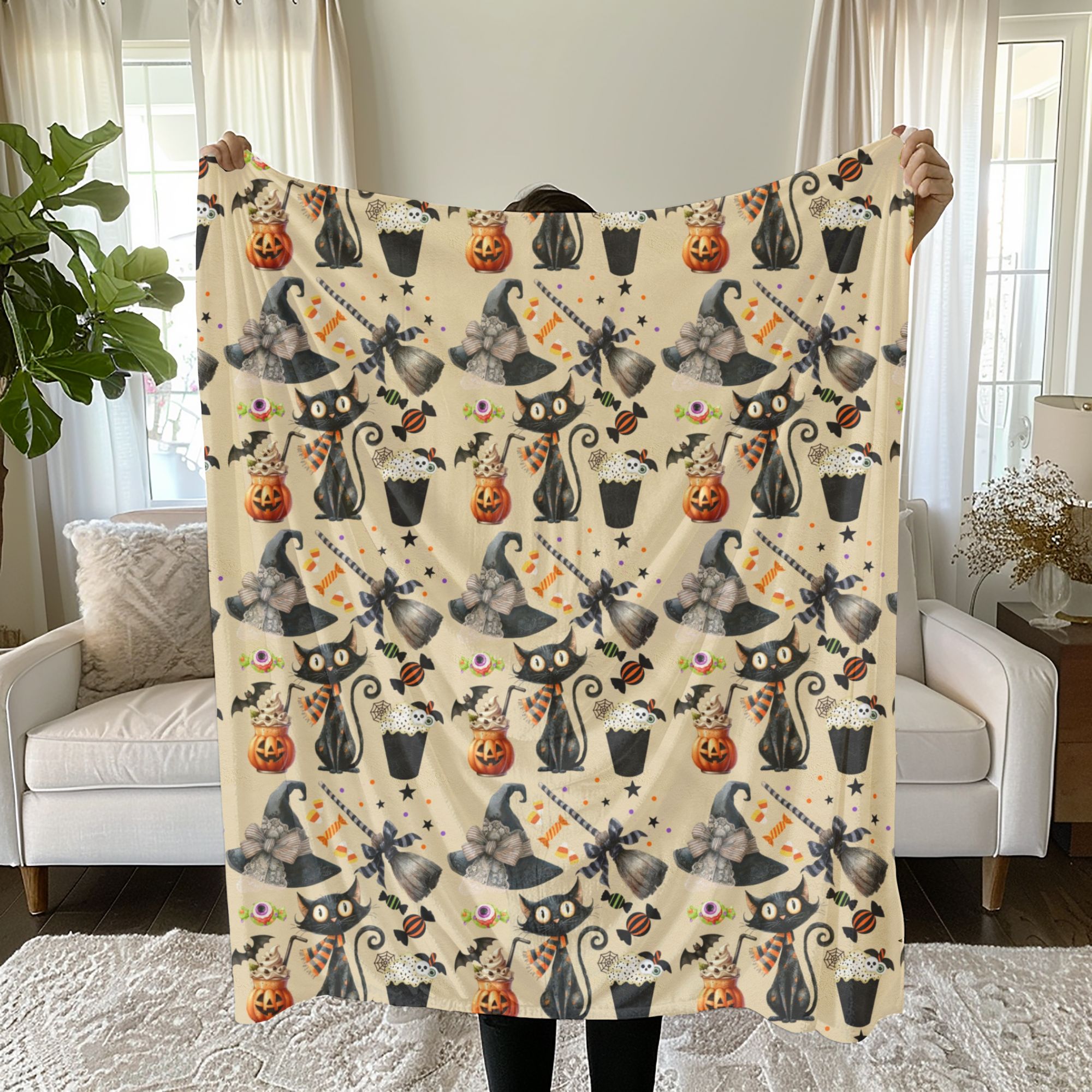 Plush Blanket - Witchy Brews Design product thumbnail image