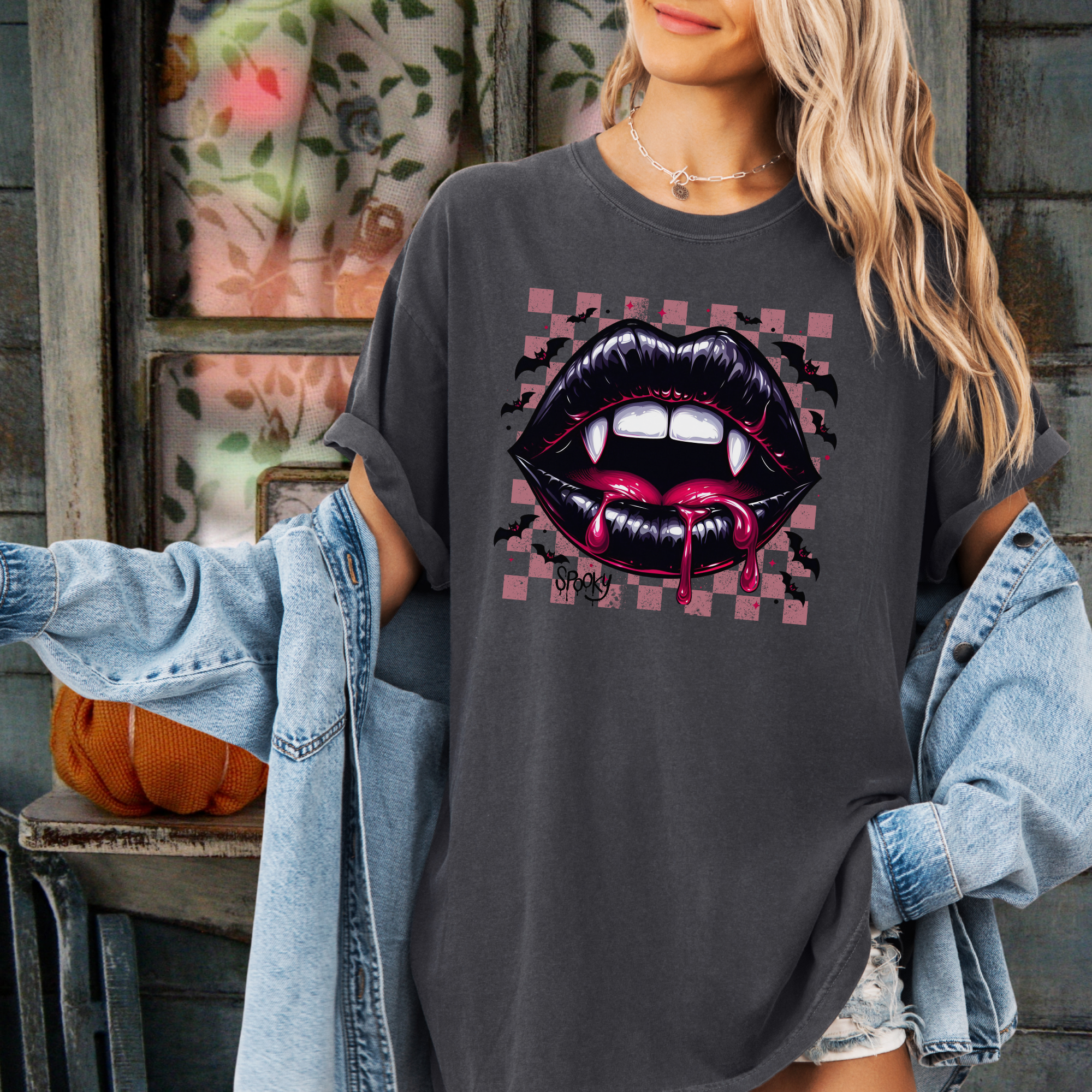 Spooky Vampire Lips T-Shirt