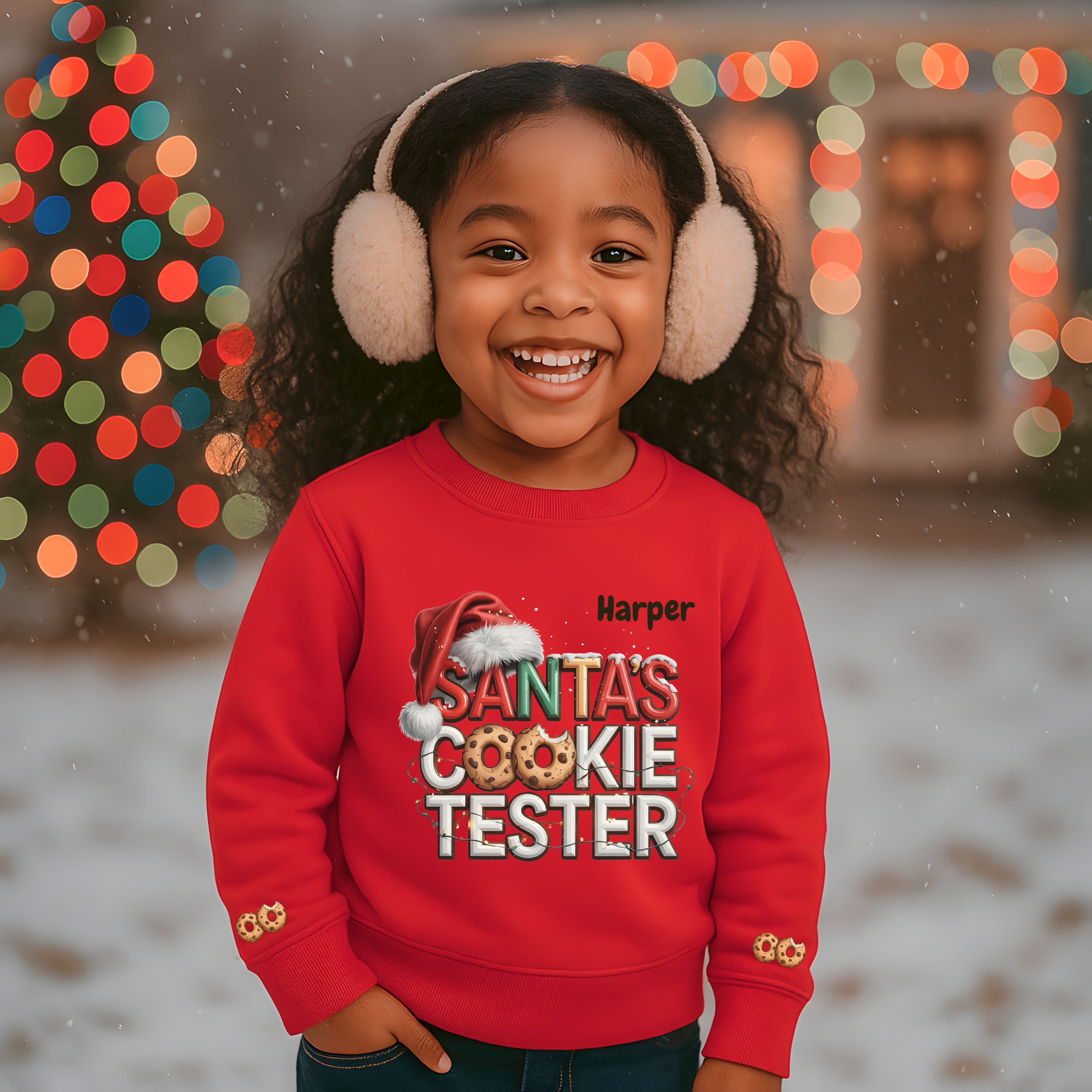 Personalized Santa's Cookie Tester Sweatshirt for Toddlers product thumbnail image Personalized Santa's Cookie Tester Sweatshirt for Toddlers product thumbnail image