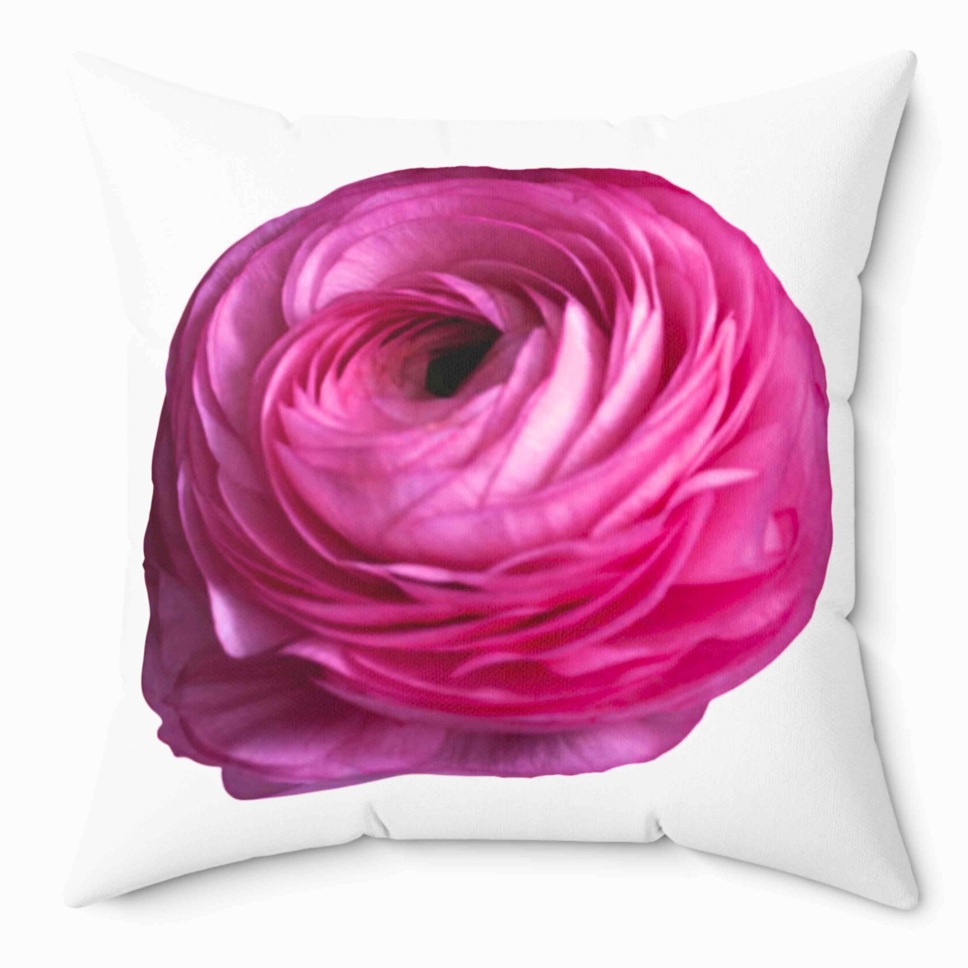Amandine Ranunculus Pillow Stunning Vibrant  - Chic Home Decor, Gift for Flower Lovers, Spring Accents, Living Room Cushion, Cozy Throw Pillow, Gift for Her, Mom, Coworker and Friends product thumbnail image