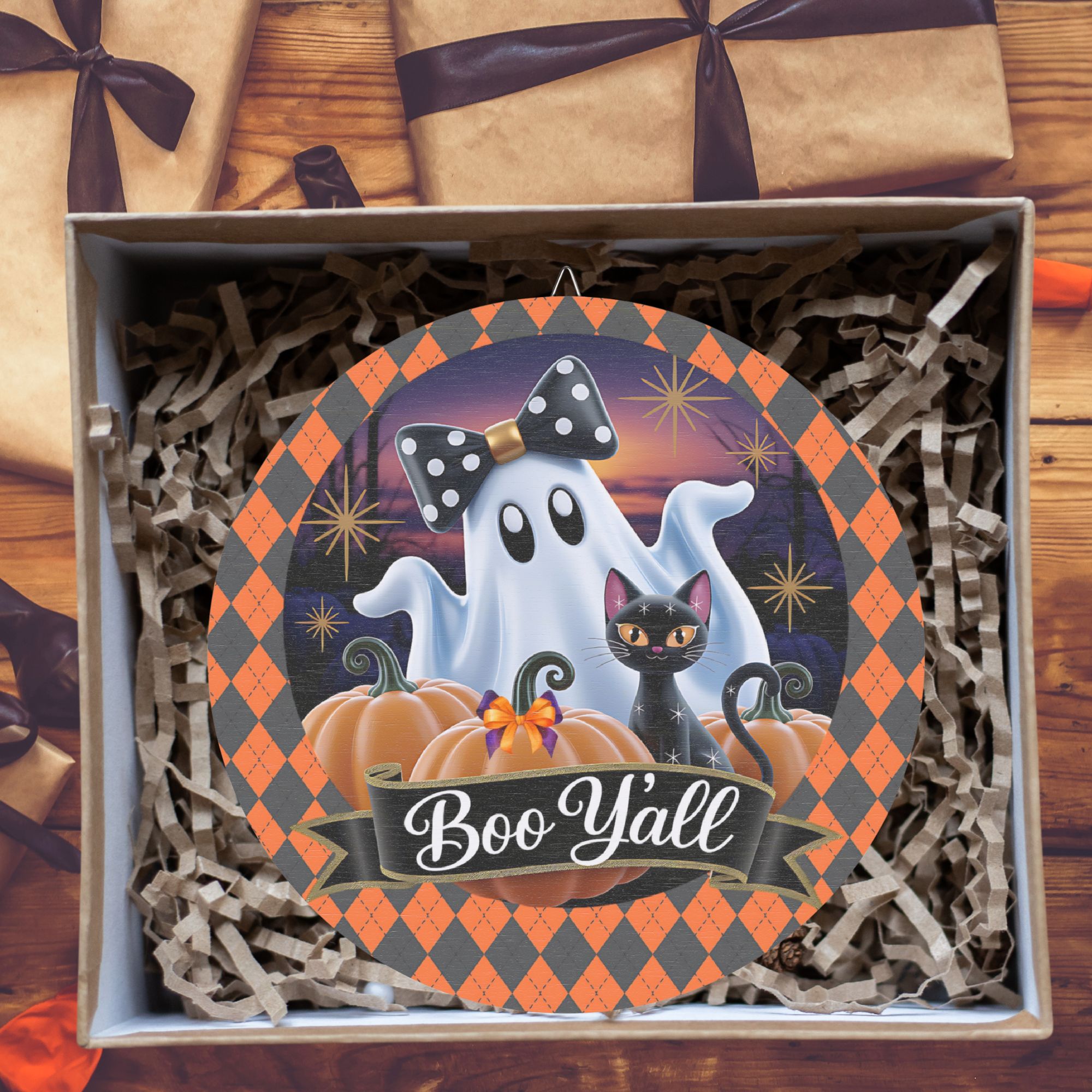 Boo Halloween Wooden Sign product thumbnail image