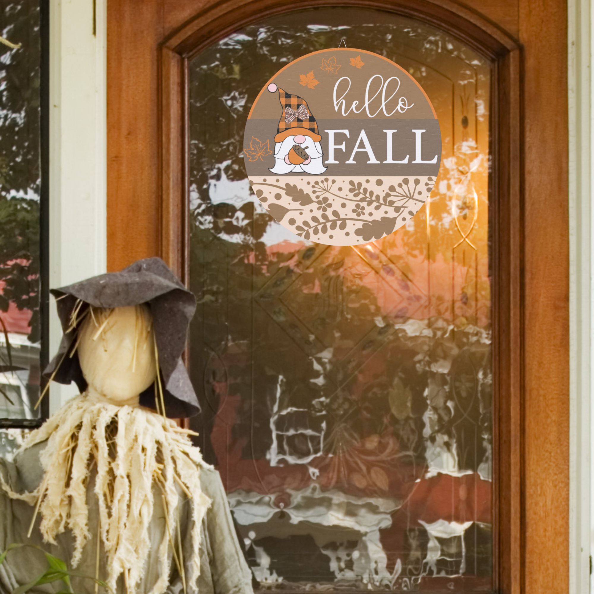 Hello Fall  Gnome Wooden Sign  product thumbnail image