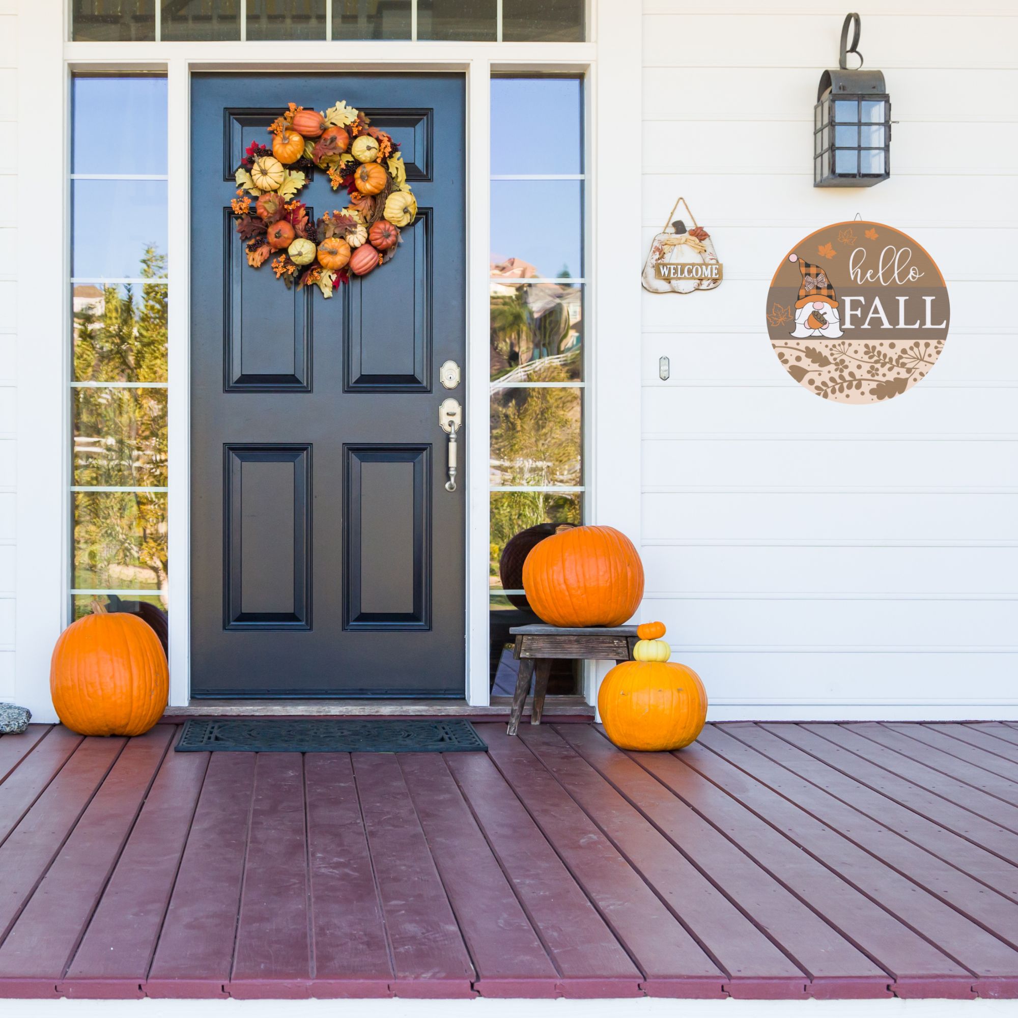 Hello Fall  Gnome Wooden Sign  product thumbnail image