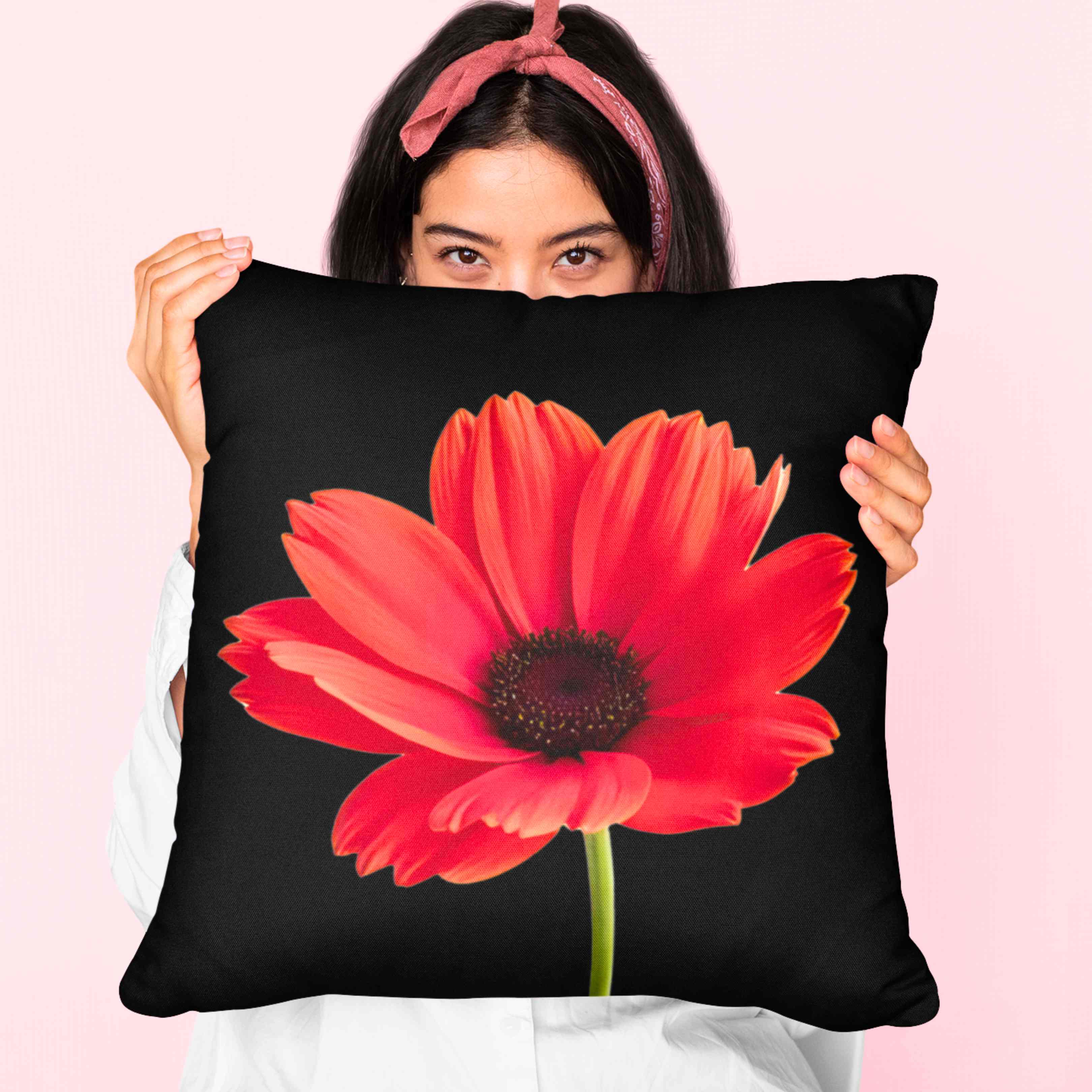 Blooming Poppy Floral Pillow, Decorative Cushion, Home Decor, Flower Print Pillow, Cozy Living Room Accessory, Romantic Toss Pillow, Gift for Her. product thumbnail image