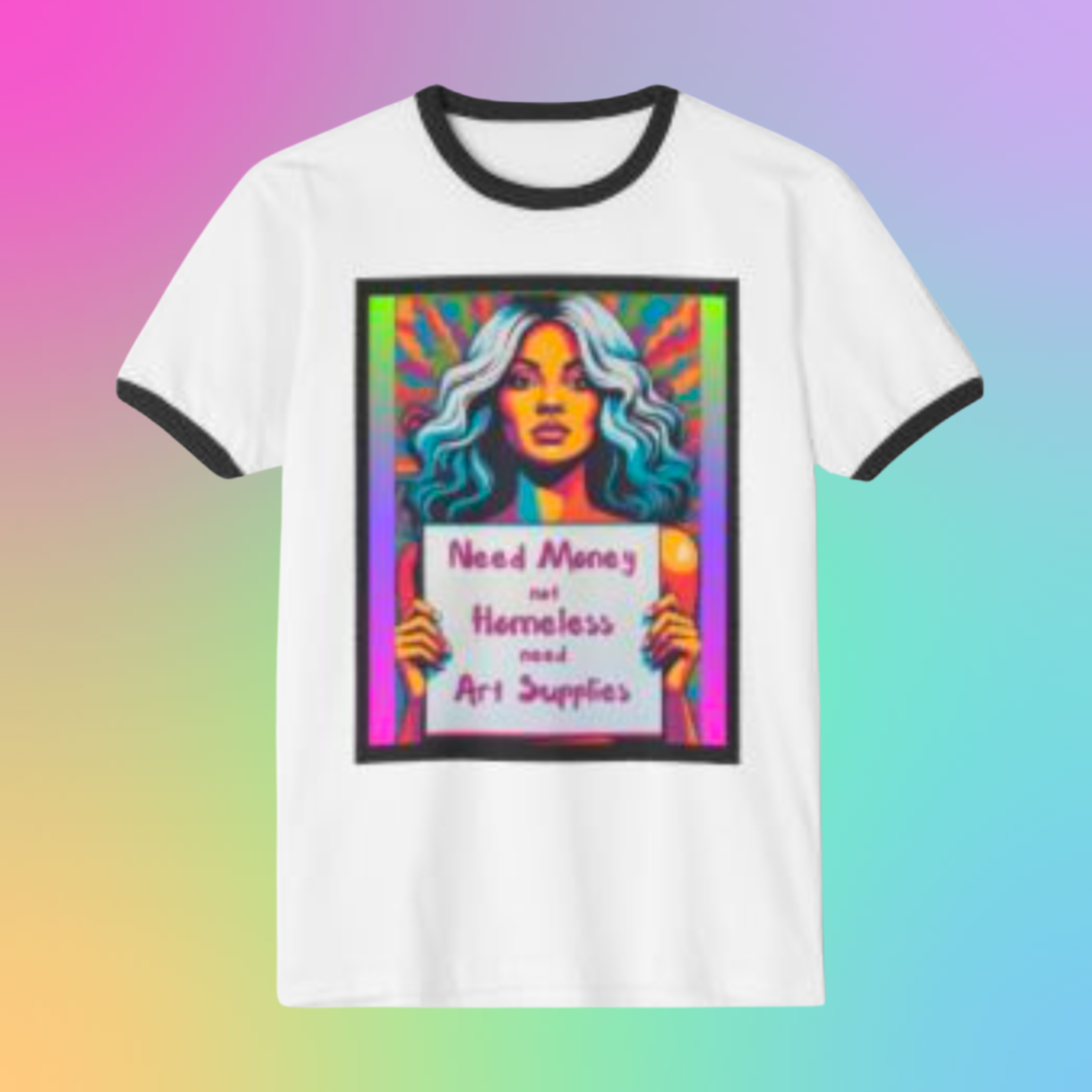 Artist Tee: Need Money for Art Supplies, Unisex Ringer T-Shirt, Graphic Cotton Shirt for Creatives, Gift for Artists, [...]