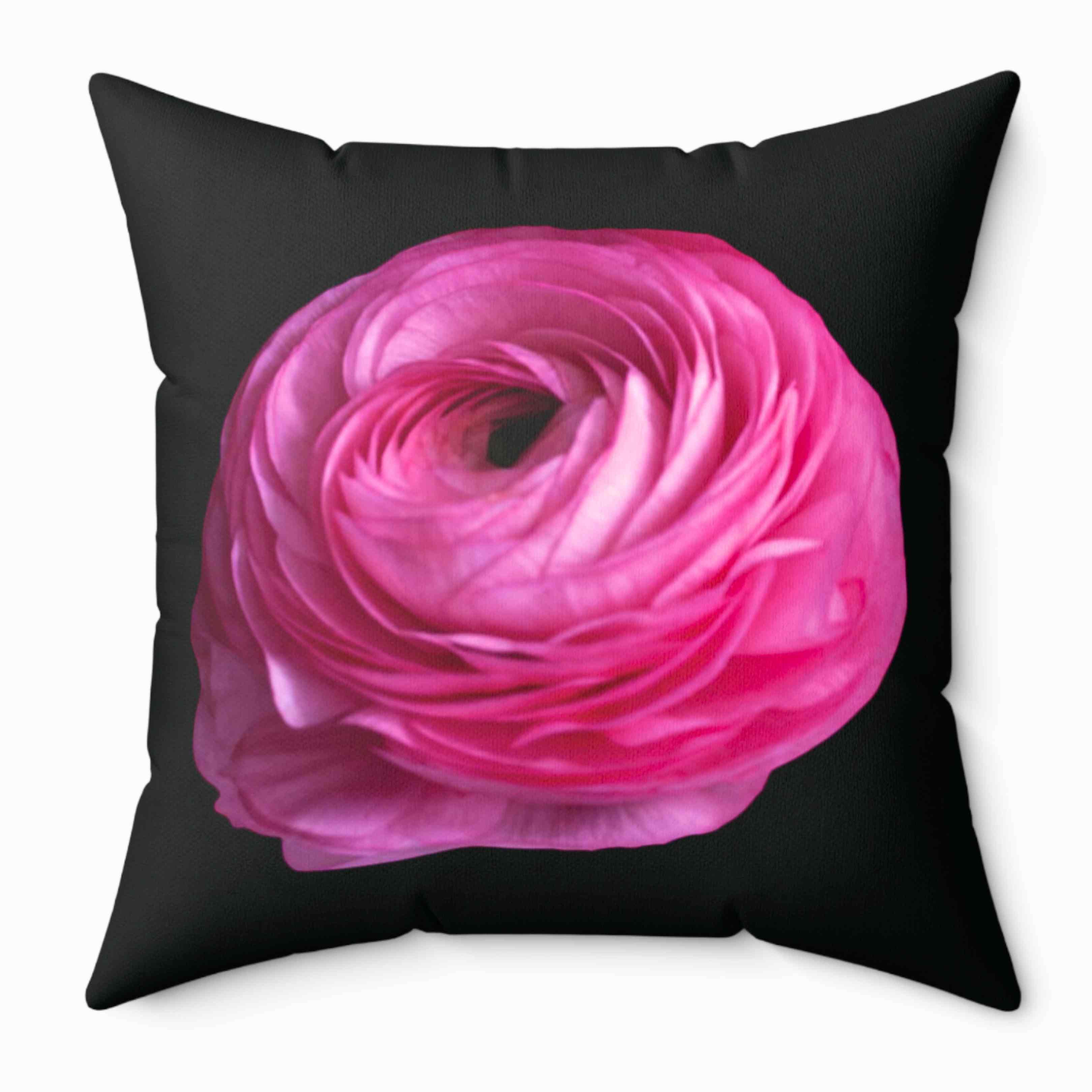Elegant Amandine Ranunculus Square Pillow for Home Decor, Cozy Living Room Accessory, Gift for Mom, Spring Decor, Soft Cushion product thumbnail image