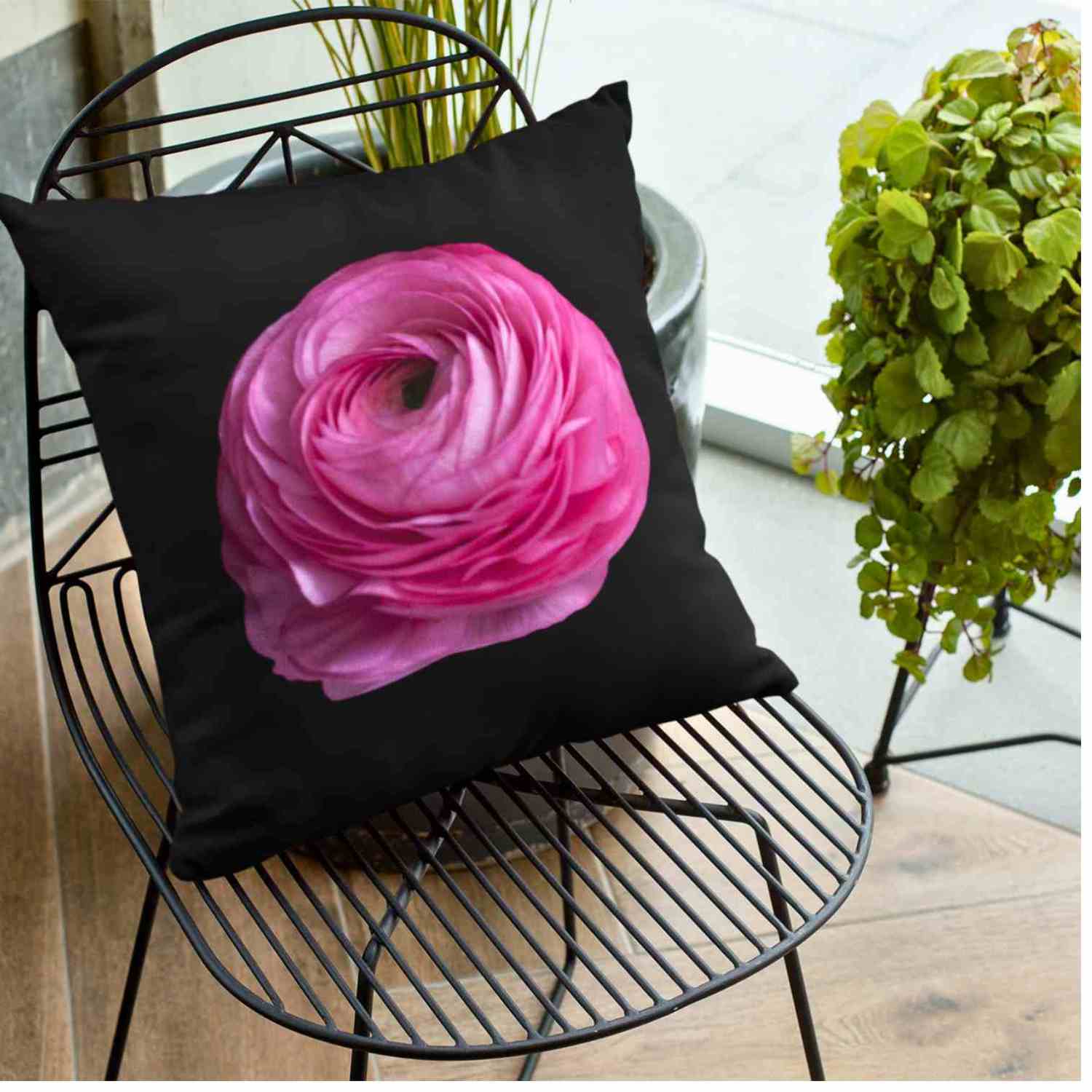 Elegant Amandine Ranunculus Square Pillow for Home Decor, Cozy Living Room Accessory, Gift for Mom, Spring Decor, Soft Cushion product thumbnail image