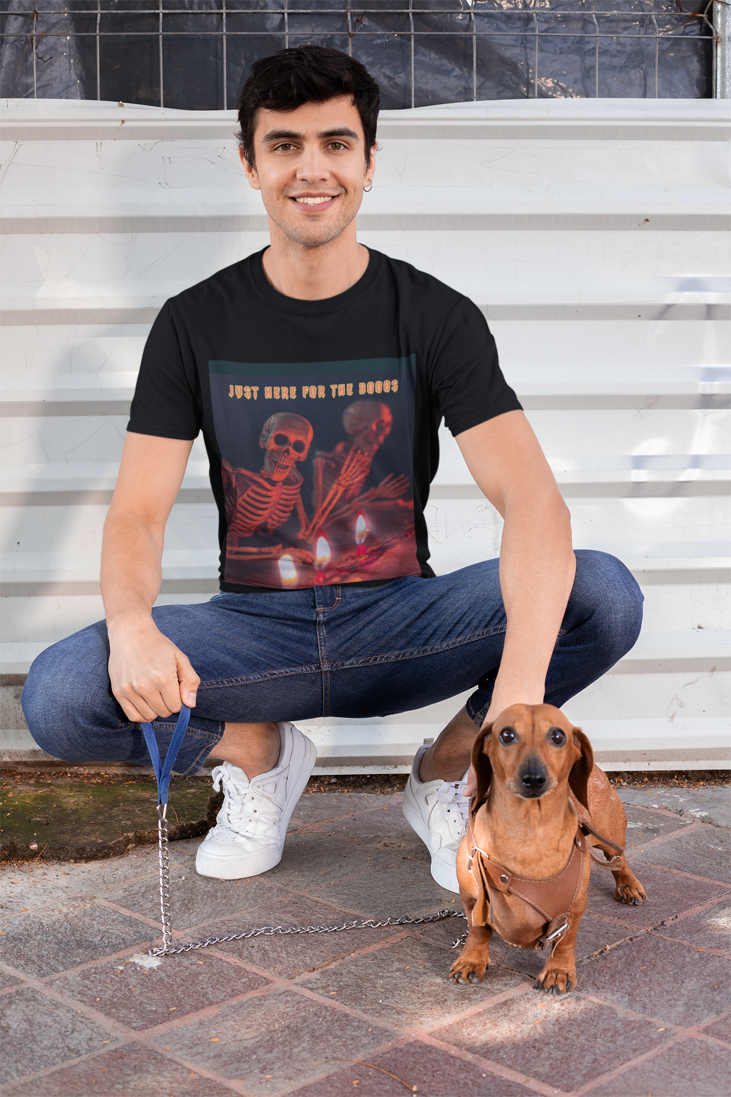 "HERE FOR THE BOOS"  Halloween Unisex Short Sleeve T-Shirt product thumbnail image