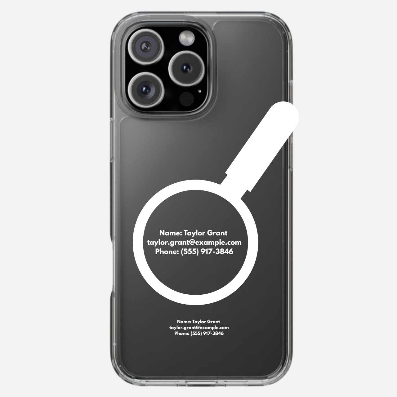 Clear Personalized Phone Case, Make Sure Your Phone Makes It Home