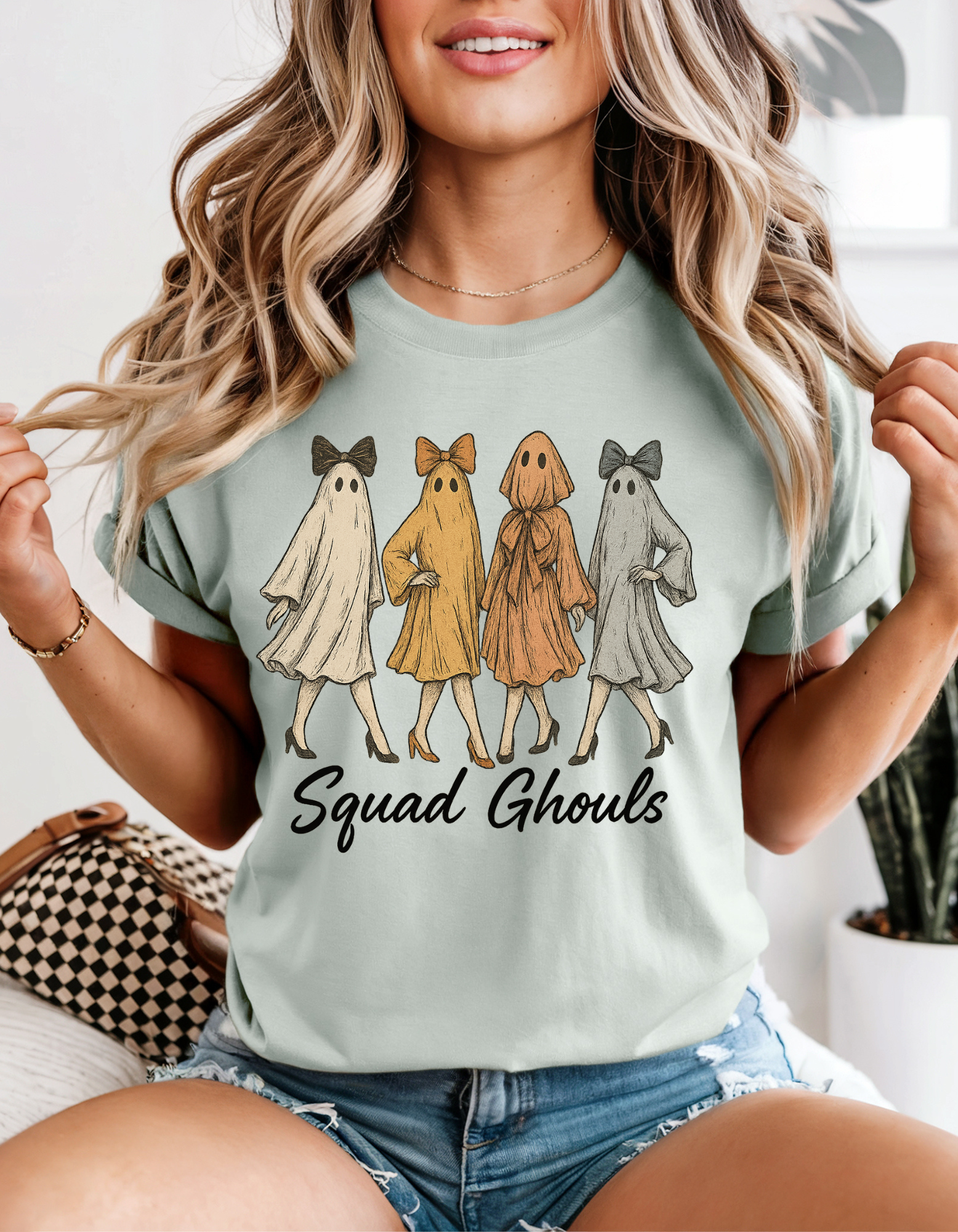 Squad Ghouls Unisex Garment-Dyed T-shirt | Halloween T-shirt, Funny Costume Tee, Witchy Shirt, Spooky Vibes, Ghost-Themed Apparel product thumbnail image Squad Ghouls Unisex Garment-Dyed T-shirt | Halloween T-shirt, Funny Costume Tee, Witchy Shirt, Spooky Vibes, Ghost-Themed Apparel product thumbnail image