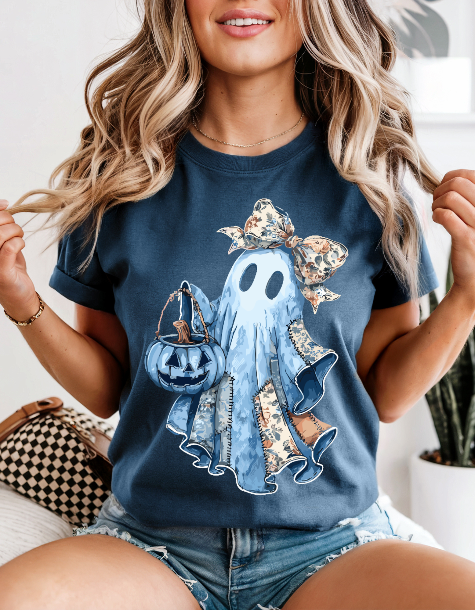 Whimsical Ghost T-Shirt for Halloween, Unisex Spooky Tee, Cute Fall Apparel, Trick-or-Treat Shirt, Ghost Lover Gift