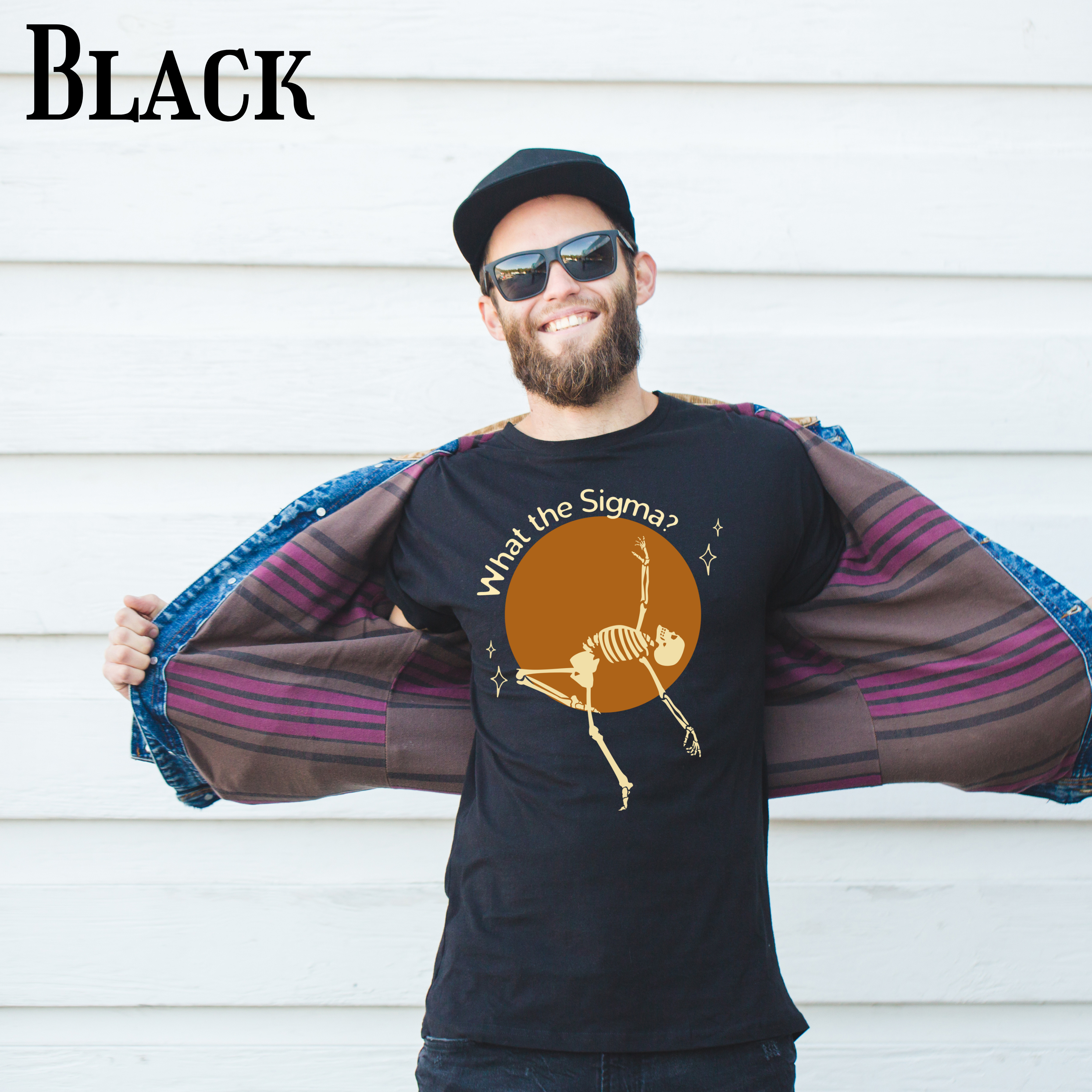 Signature Skeleton T-Shirt - Vintage Style, Unisex Tee for Halloween, Casual Wear, Gift for Friends, Trendy Statement Shirt product thumbnail image