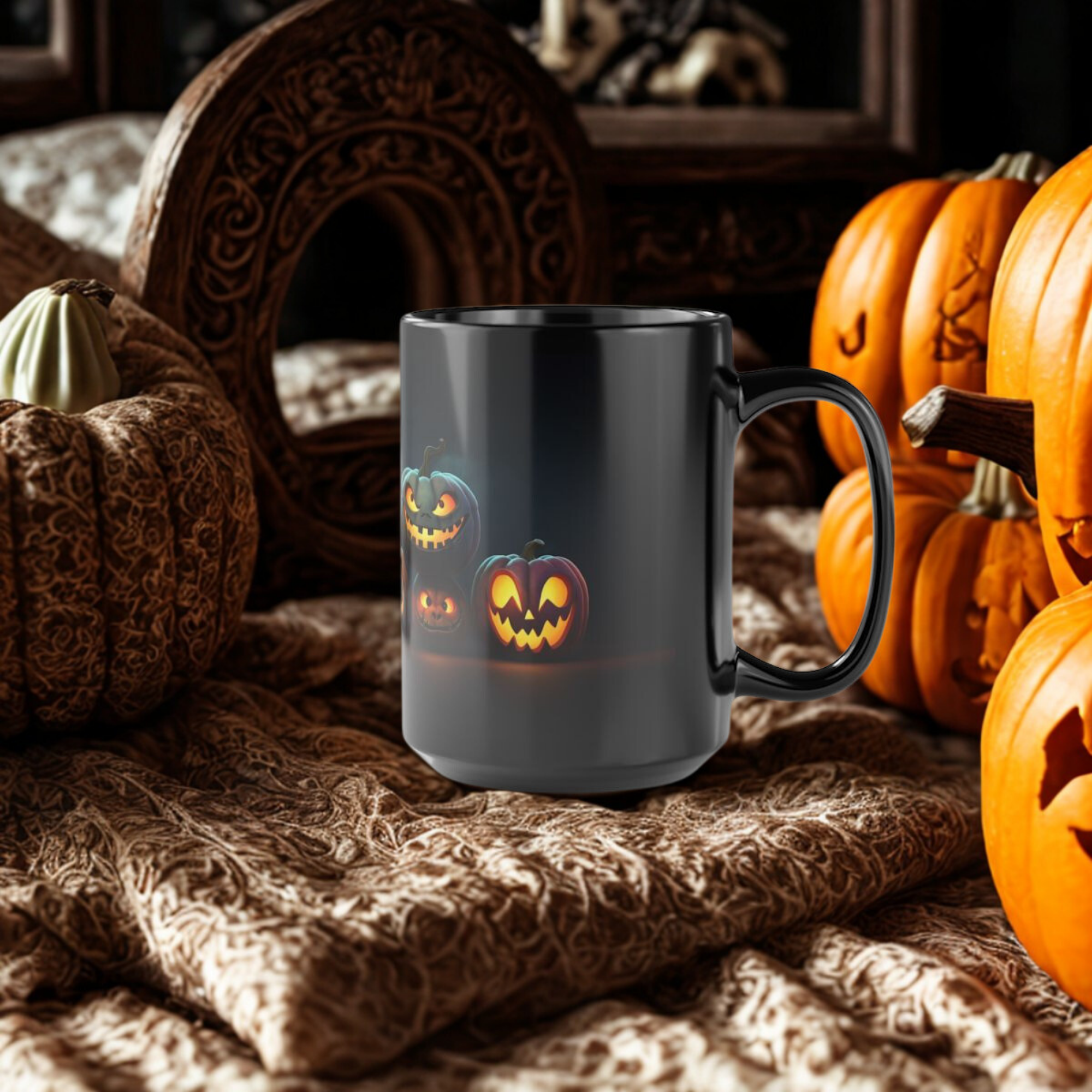 Halloween Witchs Brew Coffee Mug Black Ceramic Spooky Pumpkin And Cauldron Design 11oz And 15oz Sizes Halloween Gift for Coffee Lovers product thumbnail image Halloween Witchs Brew Coffee Mug Black Ceramic Spooky Pumpkin And Cauldron Design 11oz And 15oz Sizes Halloween Gift for Coffee Lovers product thumbnail image