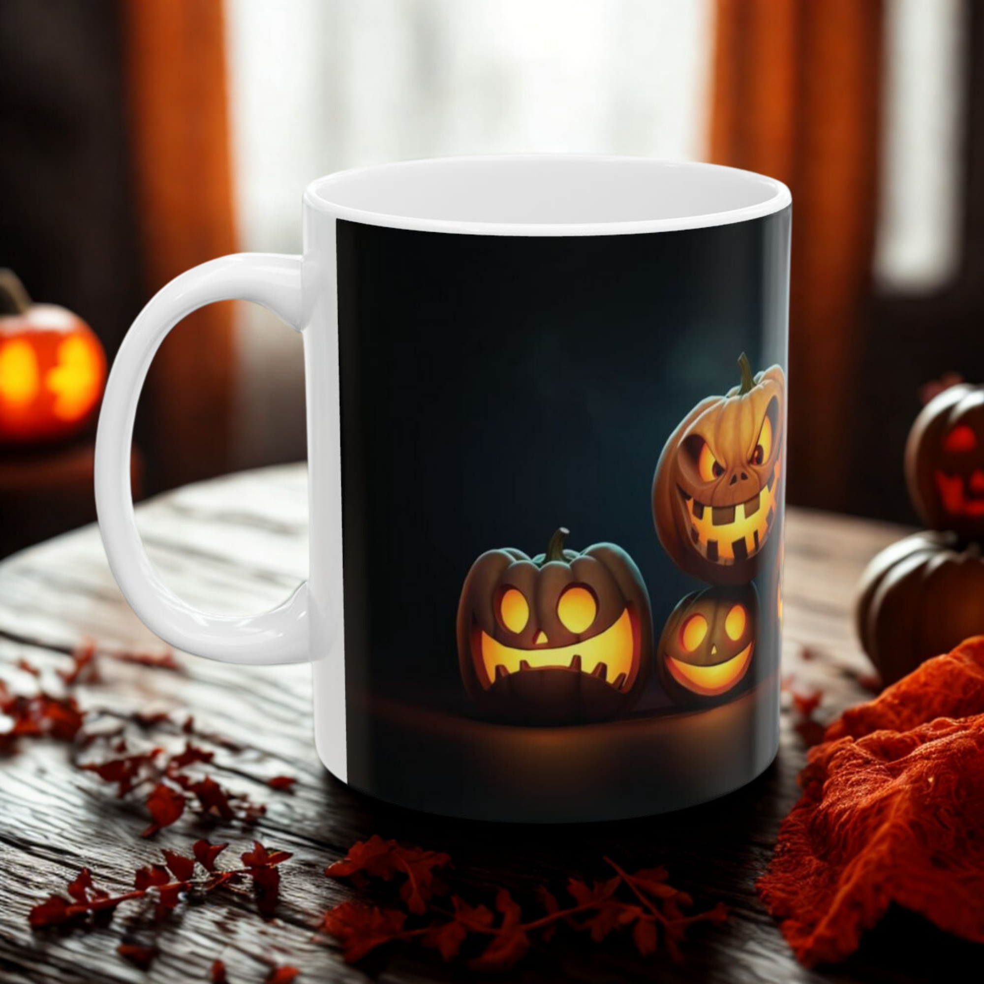 Halloween Witchs Brew Coffee Mug White Ceramic Spooky Pumpkin And Cauldron Design 11oz And 15oz Sizes Halloween Gift for Coffee Lovers product thumbnail image