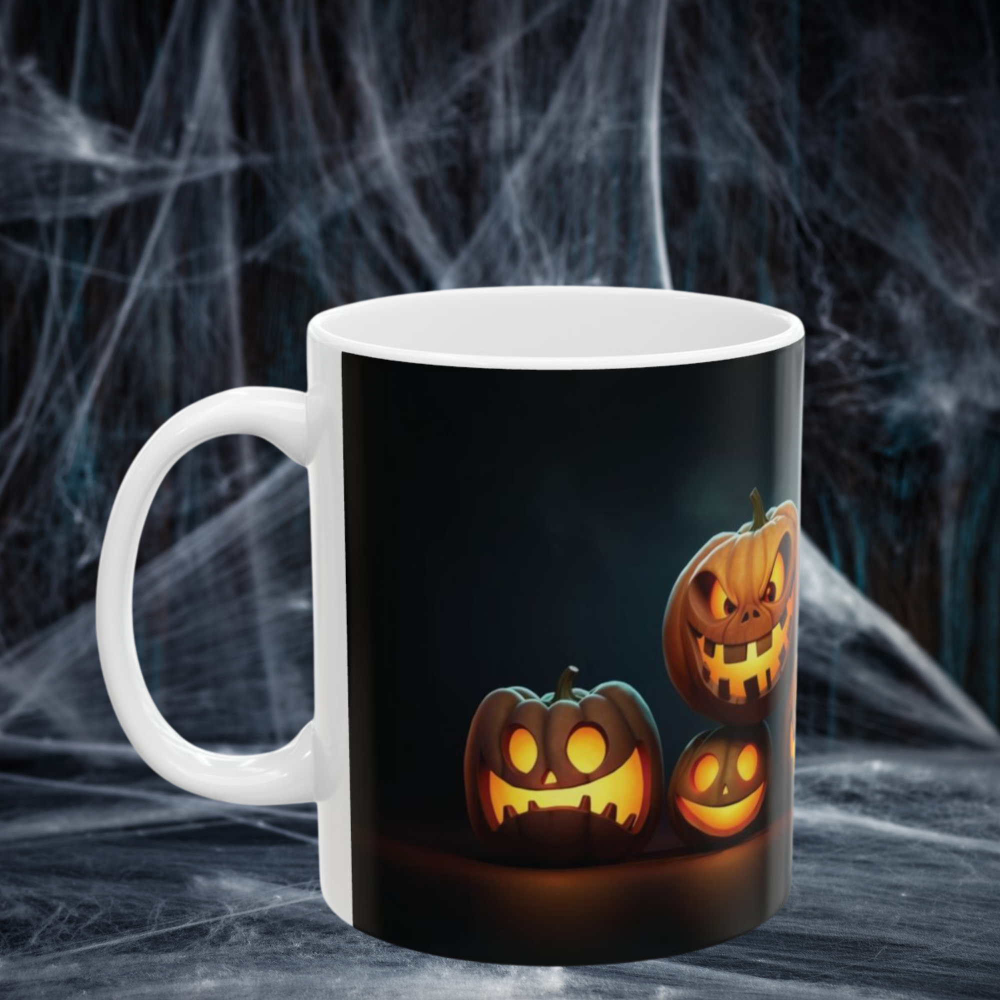 Halloween Witchs Brew Coffee Mug White Ceramic Spooky Pumpkin And Cauldron Design 11oz And 15oz Sizes Halloween Gift for Coffee Lovers product thumbnail image