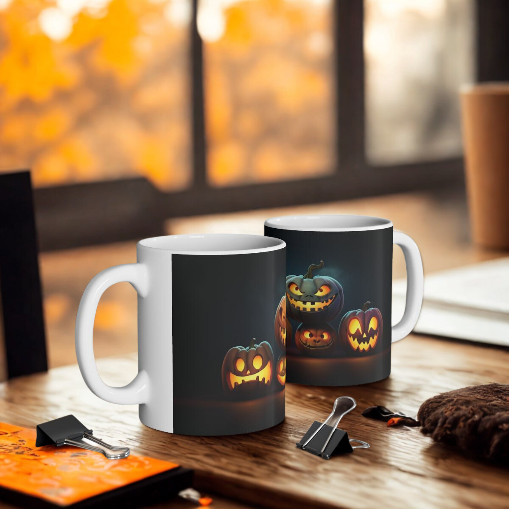 Halloween Witchs Brew Coffee Mug White Ceramic Spooky Pumpkin And Cauldron Design 11oz And 15oz Sizes Halloween Gift for Coffee Lovers product thumbnail image