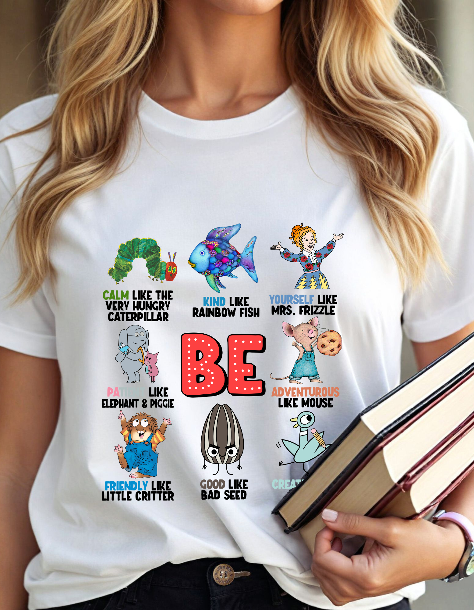 Children's Books Tee - 'Be' Motivational Shirt, Fun Gift for Birthdays, Encouragement, Classroom Wear, Family Outings product thumbnail image