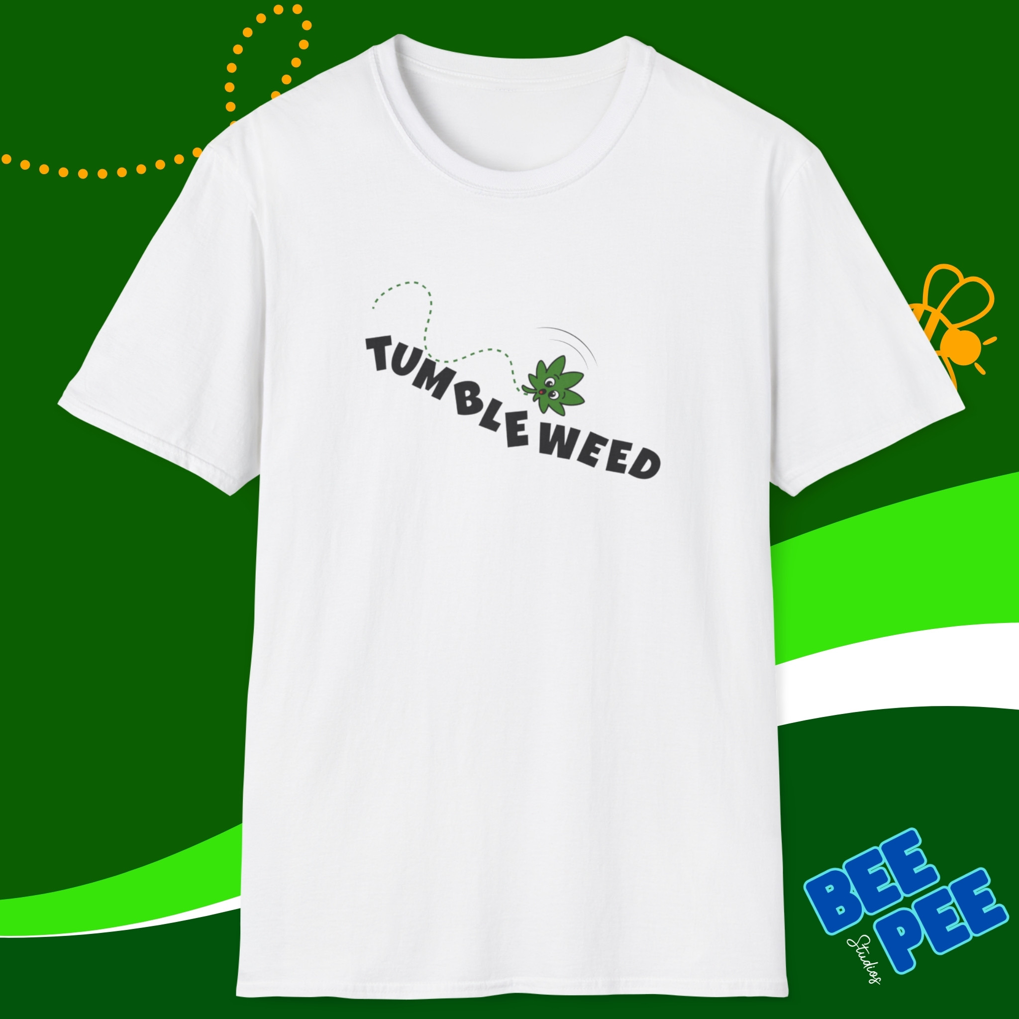 Cannabis Leaf 'Tumble Weed' T-Shirt product thumbnail image Cannabis Leaf 'Tumble Weed' T-Shirt product thumbnail image